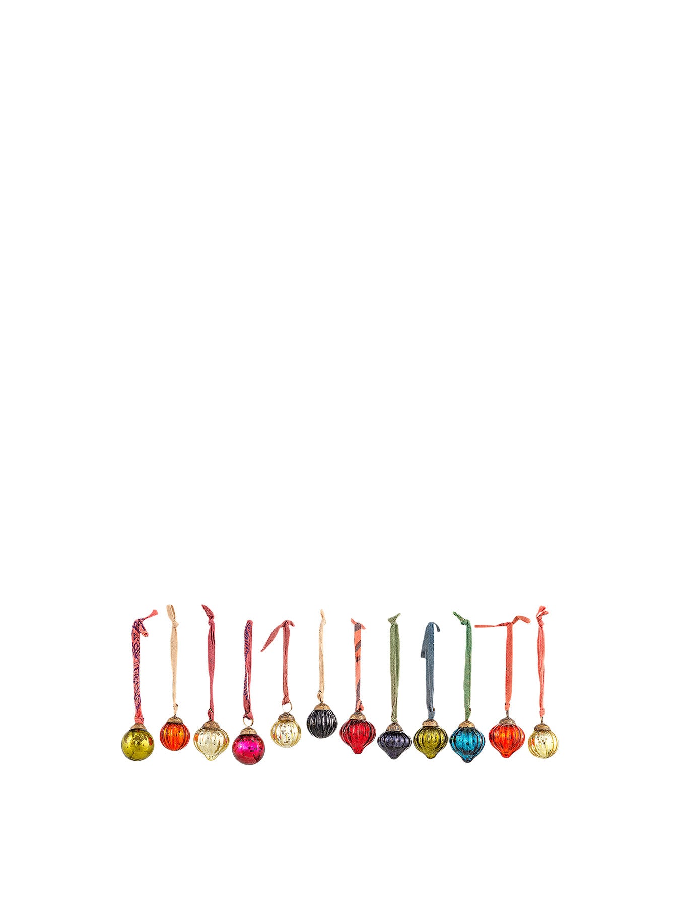 Dew Drop Mixed Antique Set of 12 Baubles