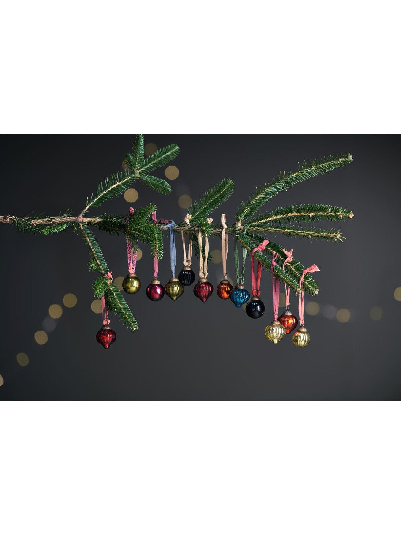 Dew Drop Mixed Antique Set of 12 Baubles