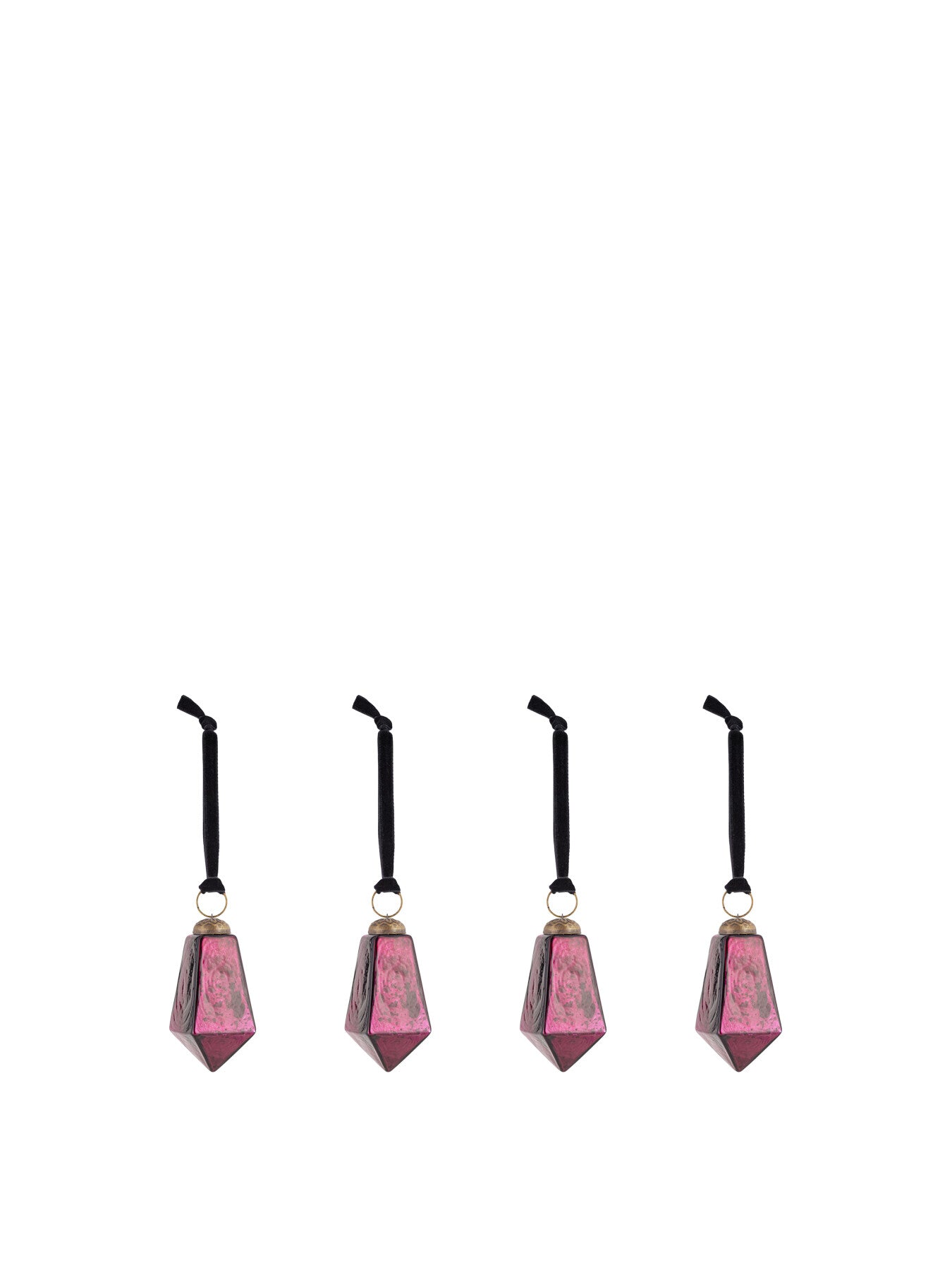 Ratnam Large Ruby Set Of 4 Baubles