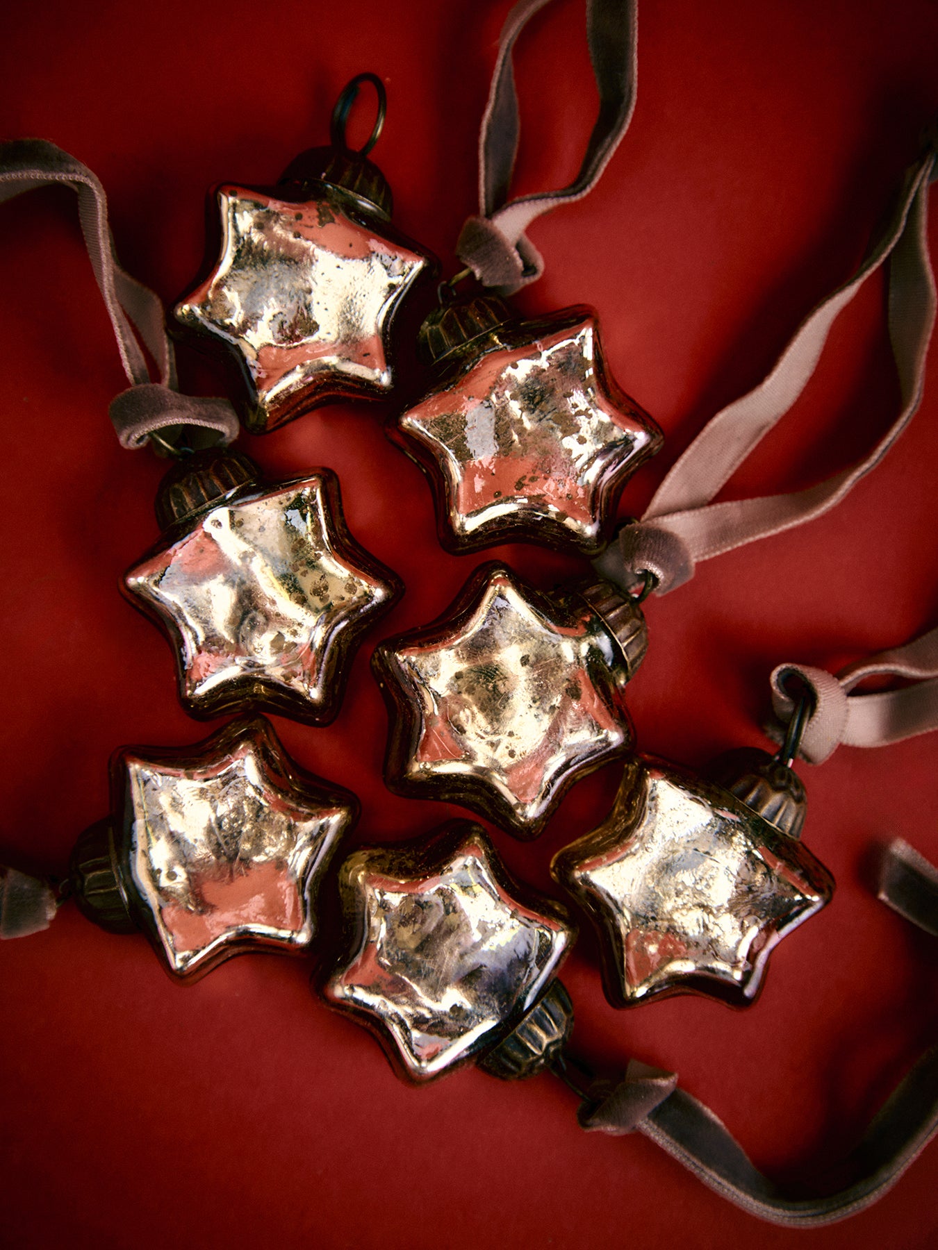 Sardi Gold Star Baubles Pack of 12