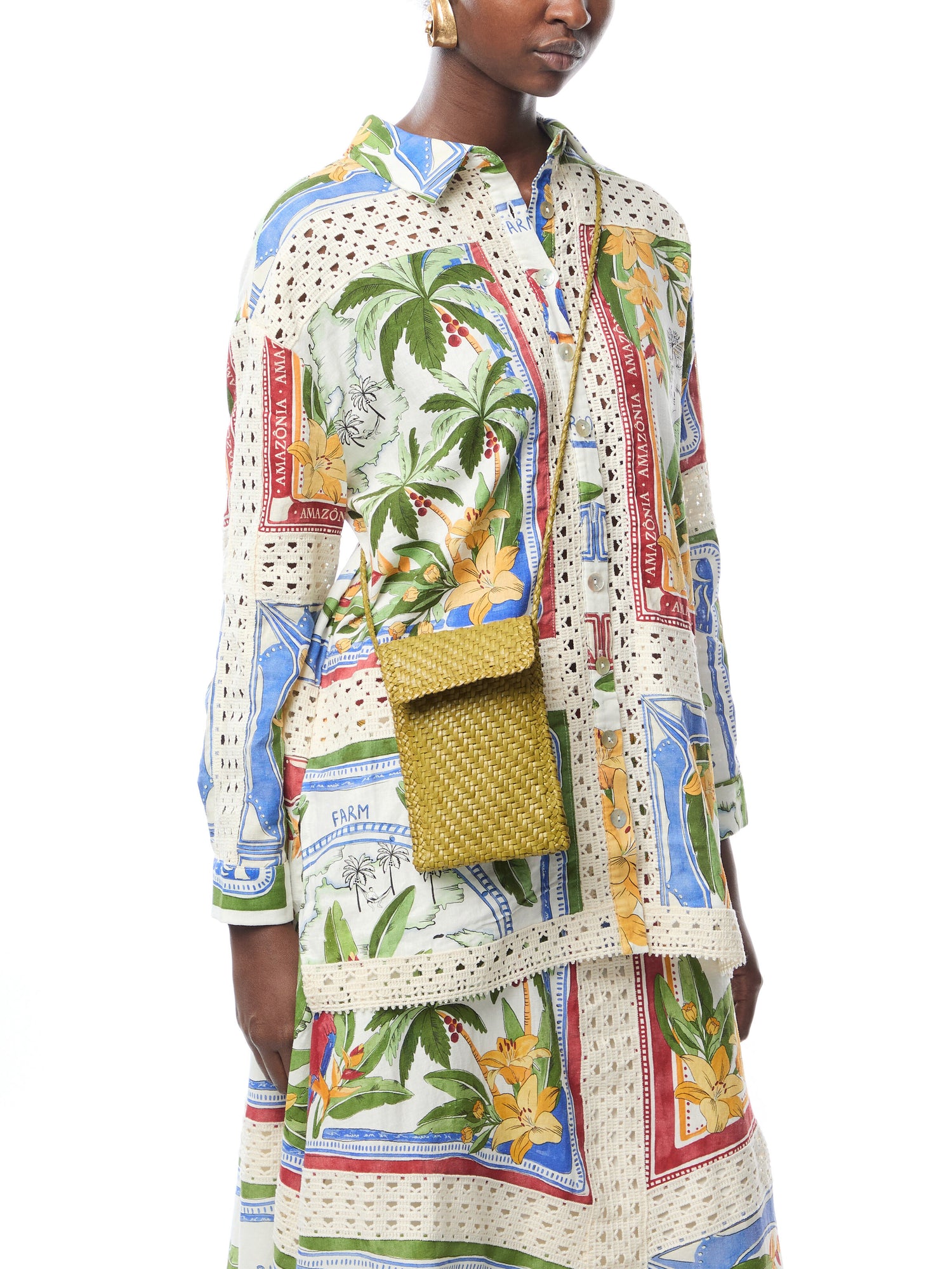 Woven Phone Crossbody Bag