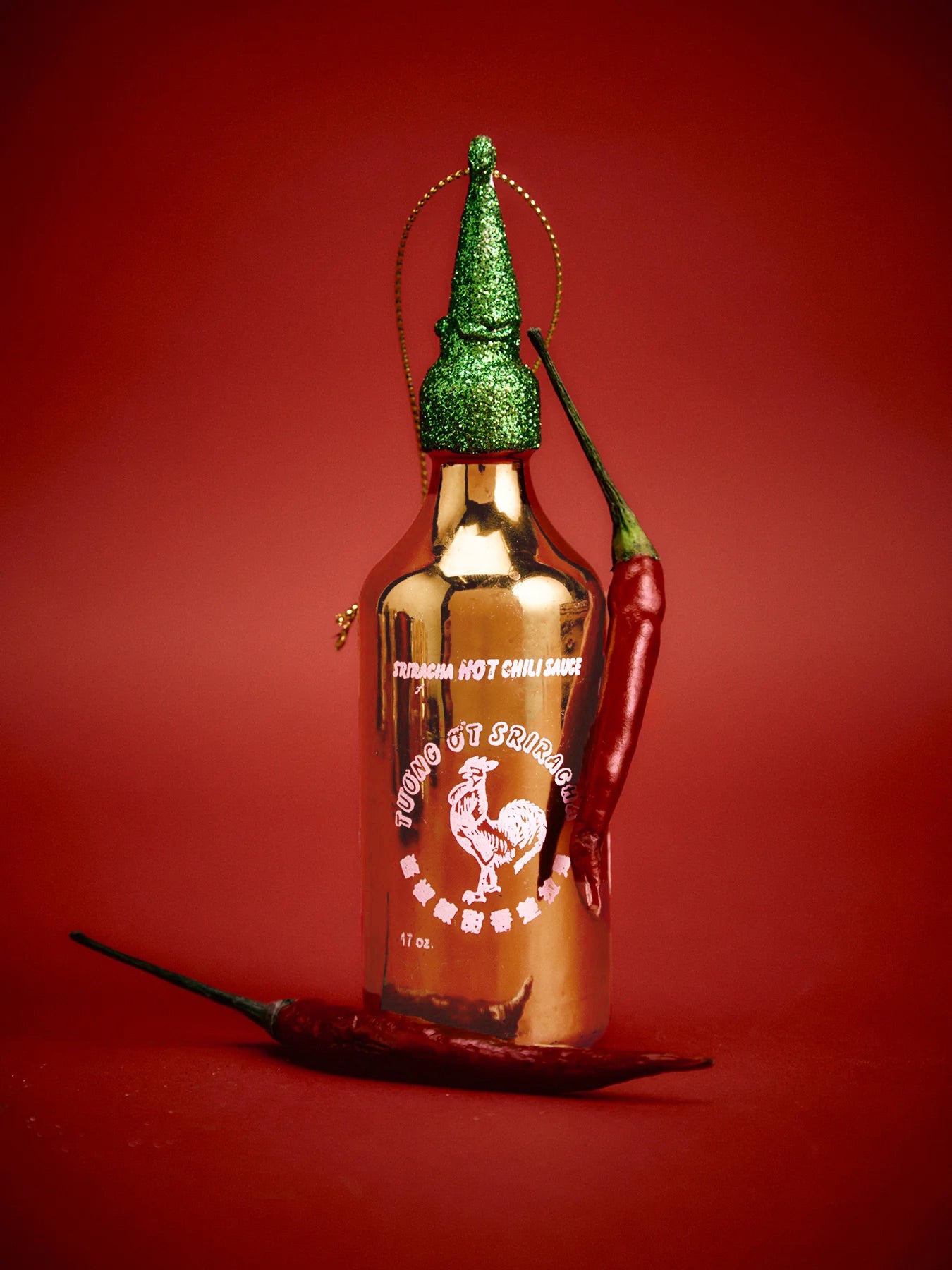 Siracha Chilli Sauce Christmas Tree Hanging Decoration