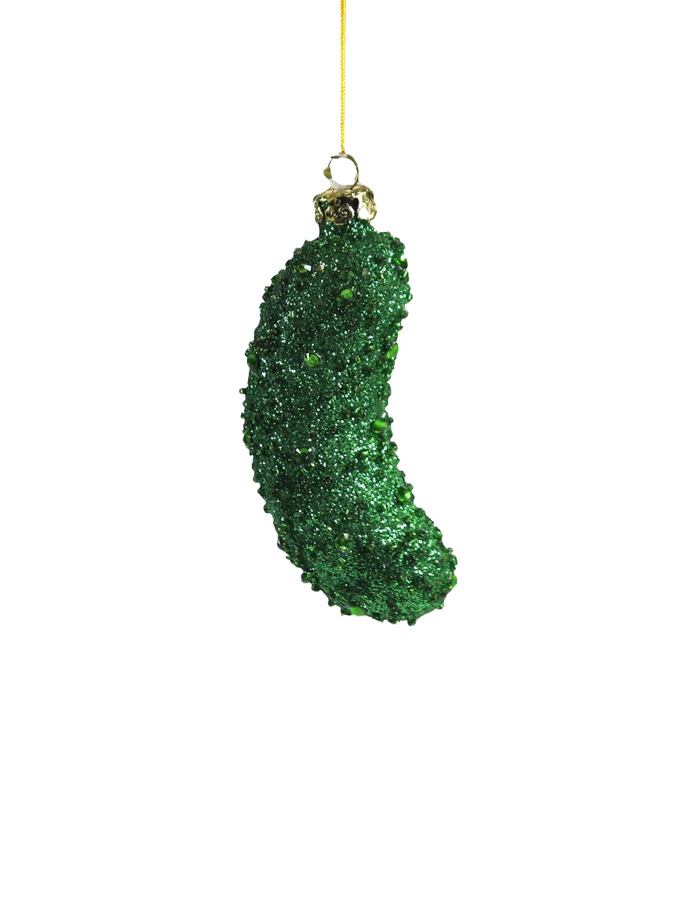 Green Pickle Jewelled Christmas Tree Hanging Decoration
