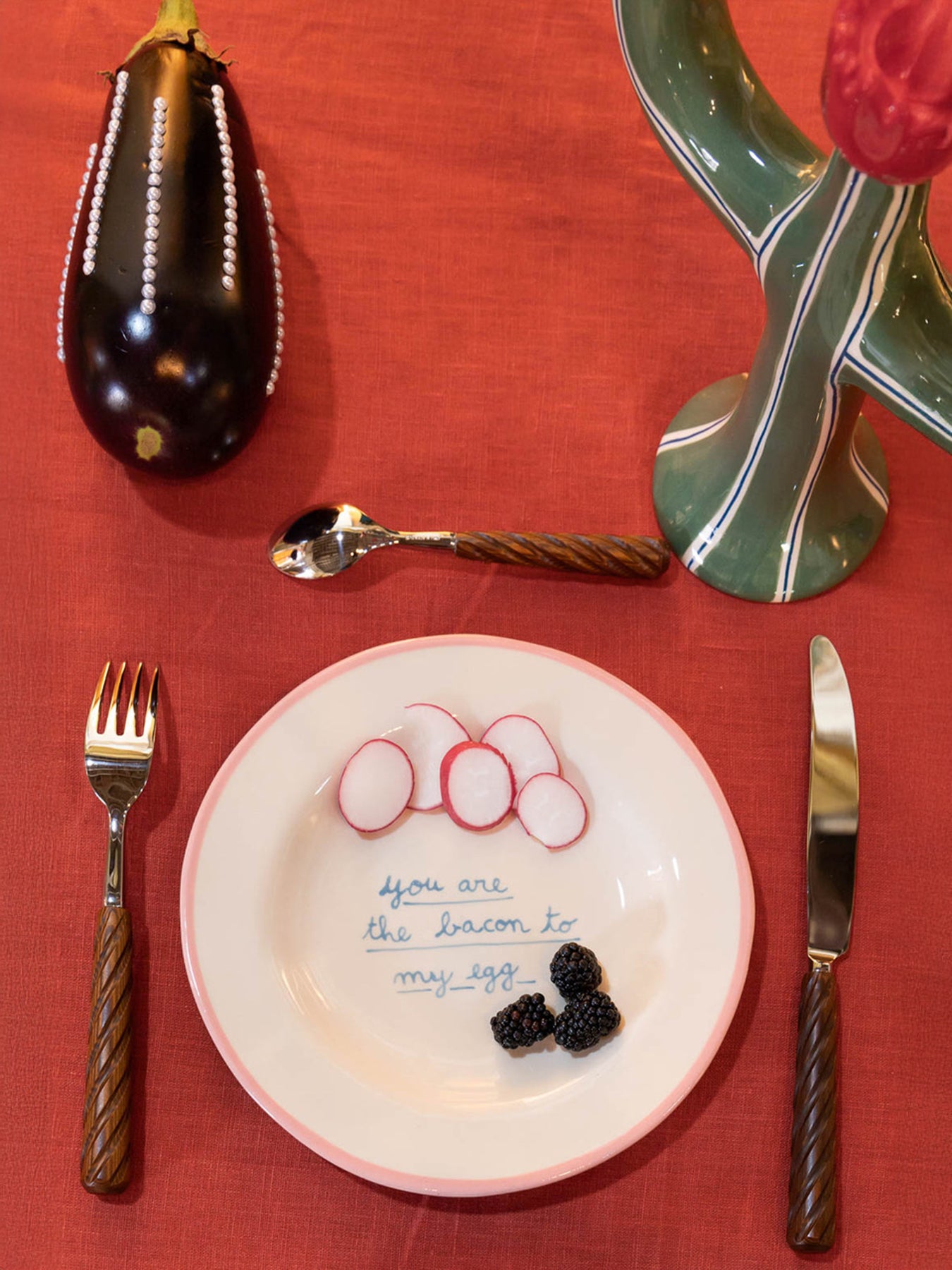 You Are The Bacon To My Egg Dessert Plate