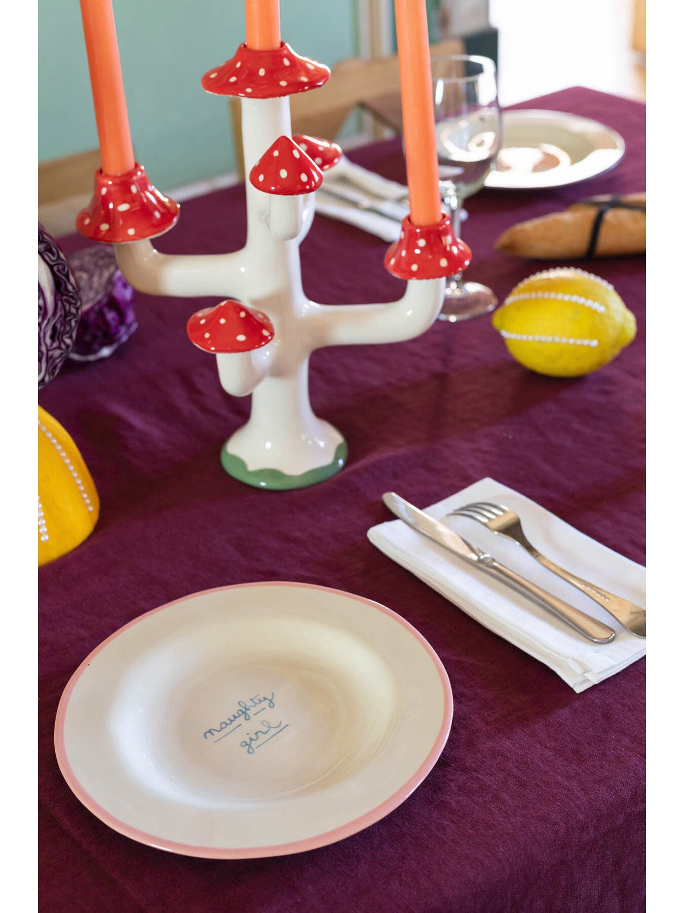 Naughty Girl Dessert Plate