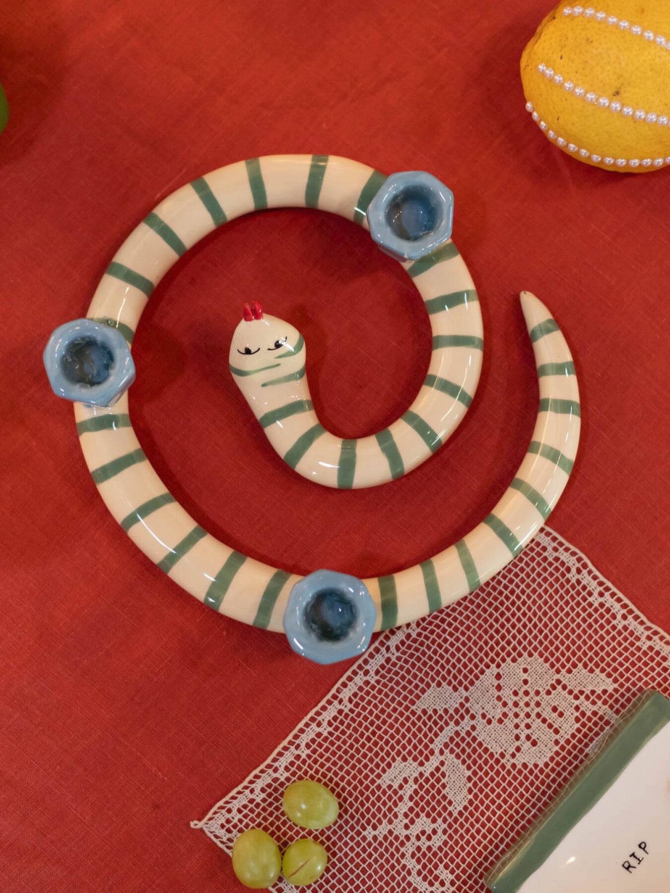 Sneaky Stripe Candleholder