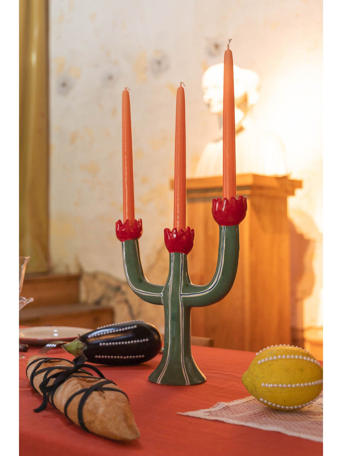 Khaki Tulip Candleholder