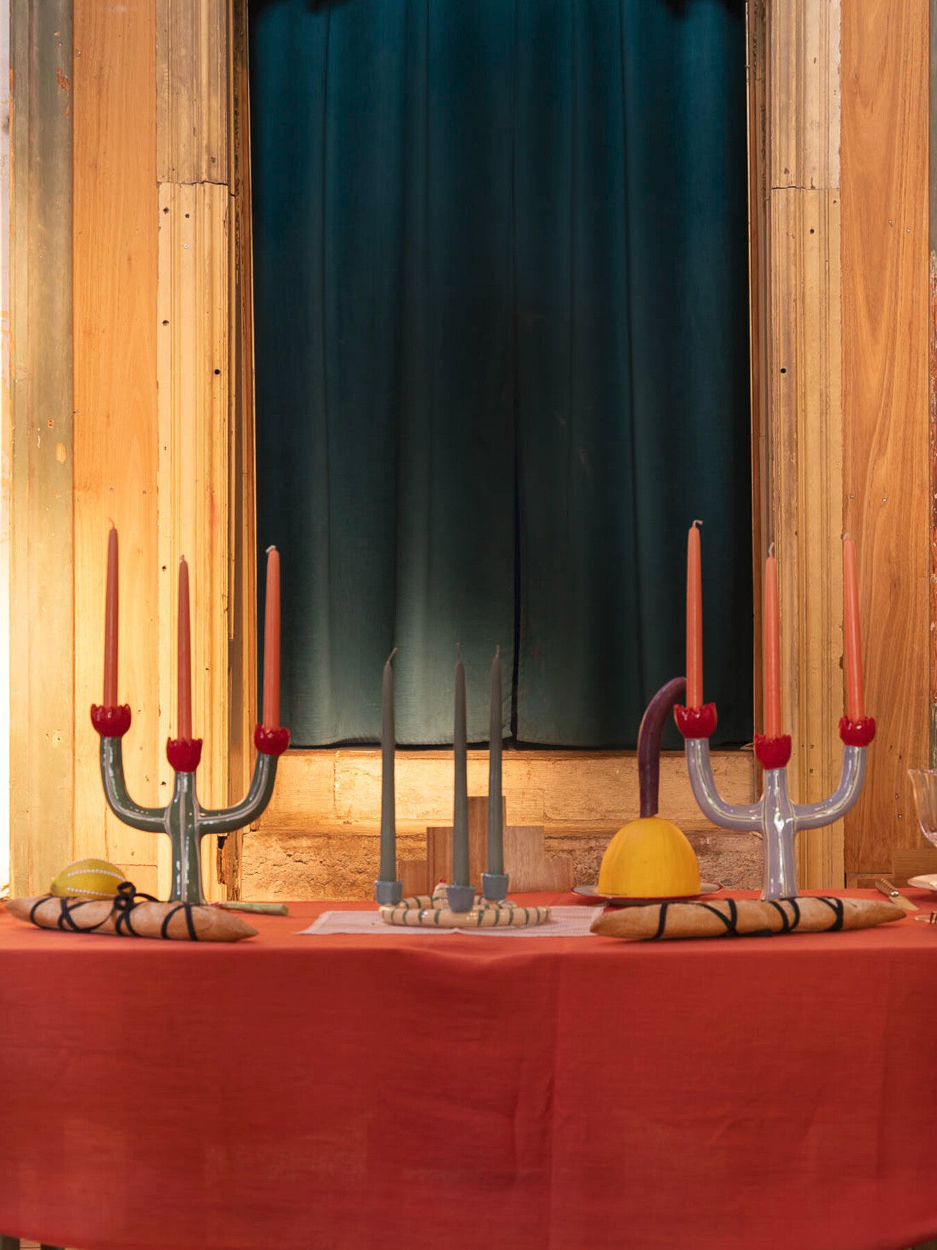 Khaki Tulip Candleholder