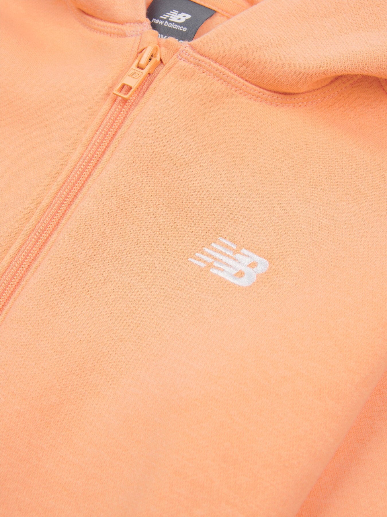New Balance Brush Back Small Logo Full Zip Hoodie