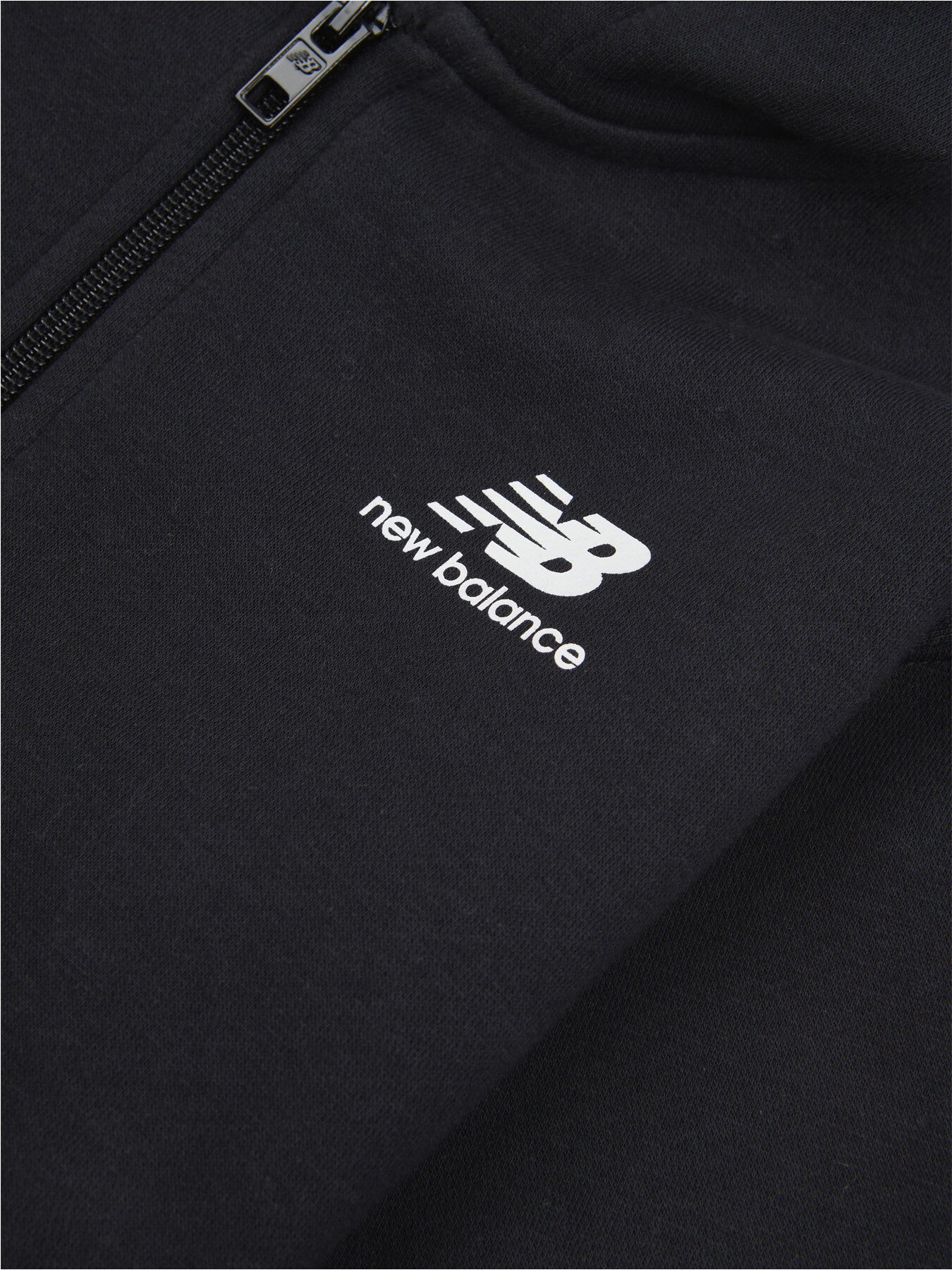 New Balance Brush Back Stacked Logo Full Zip Hoodie