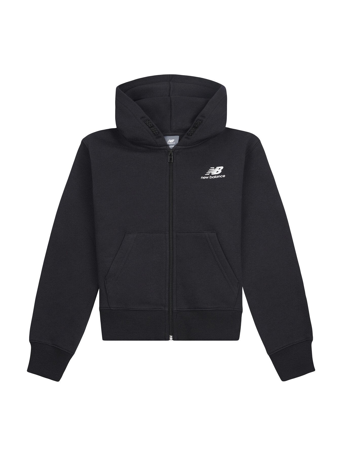 New Balance Brush Back Stacked Logo Full Zip Hoodie