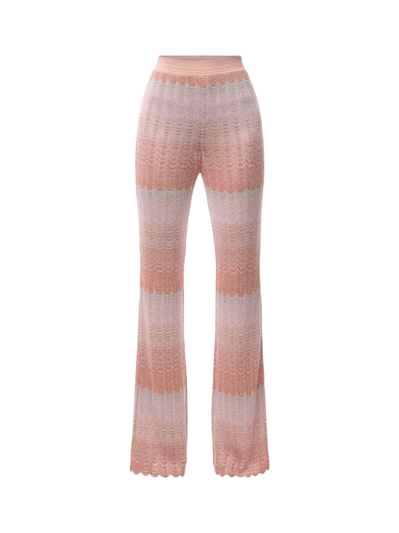 Glare Zig Zag Lamé Patterned Trousers