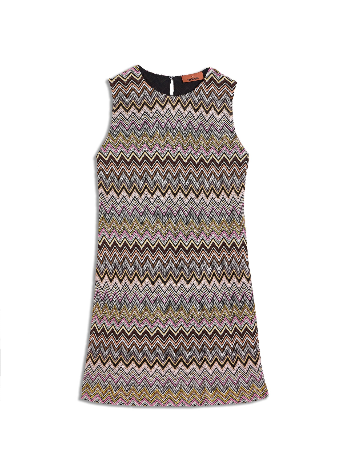 Sleeveless Zig Zag Viscose Dress