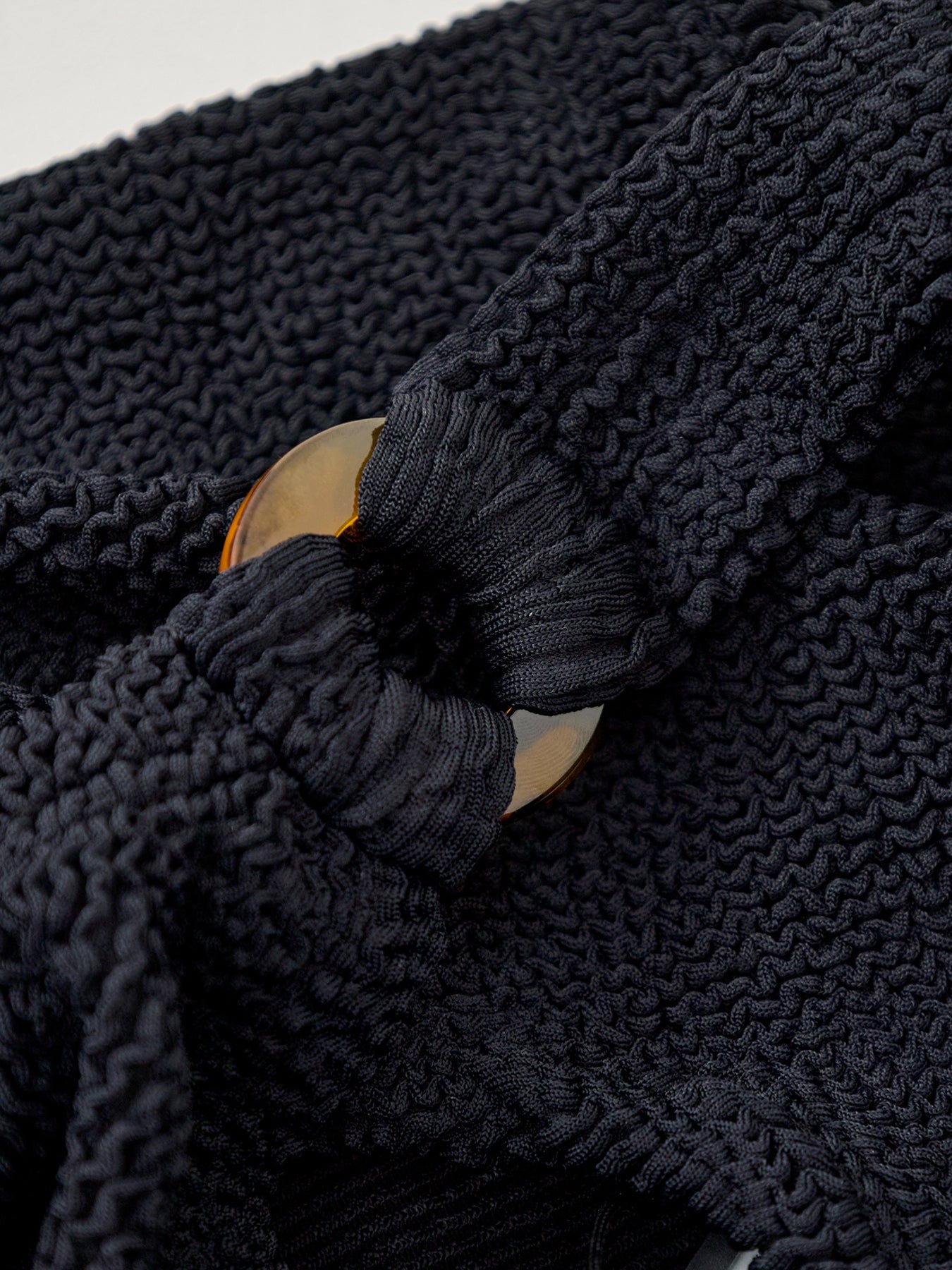 Domino Crinkle Swimsuit Black