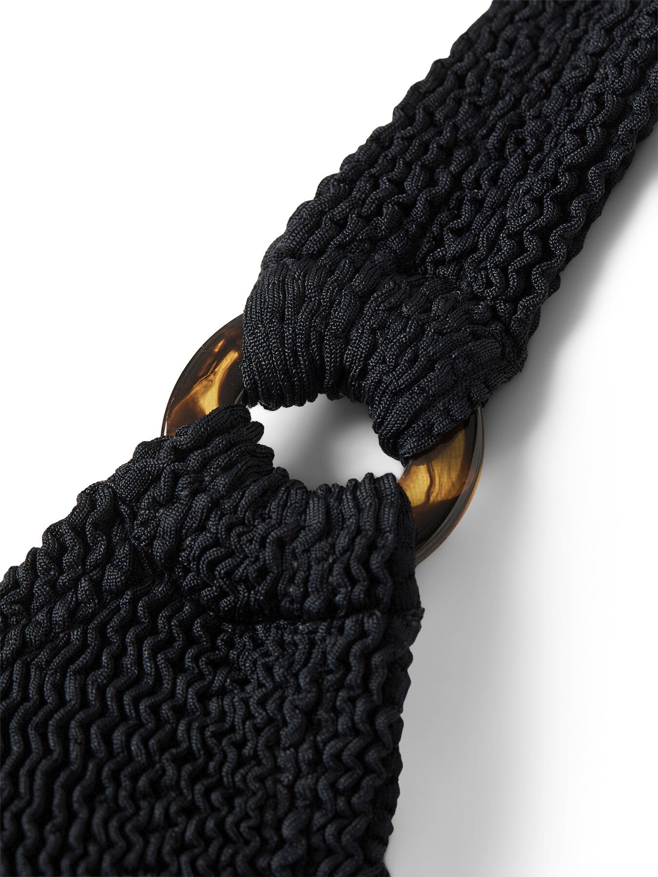 Domino Crinkle Swimsuit Black