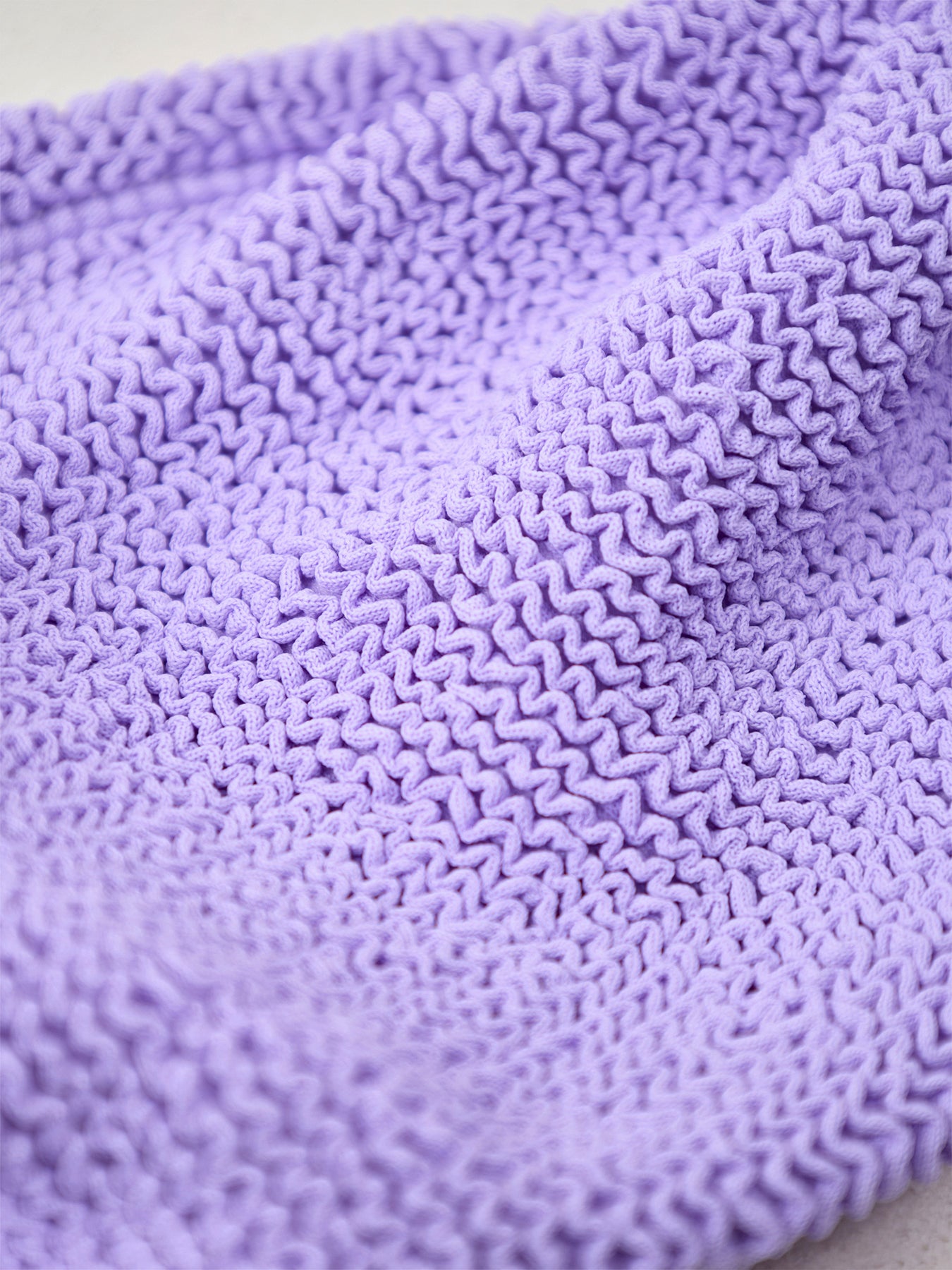 Square Neck Crinkle Swimsuit Lilac