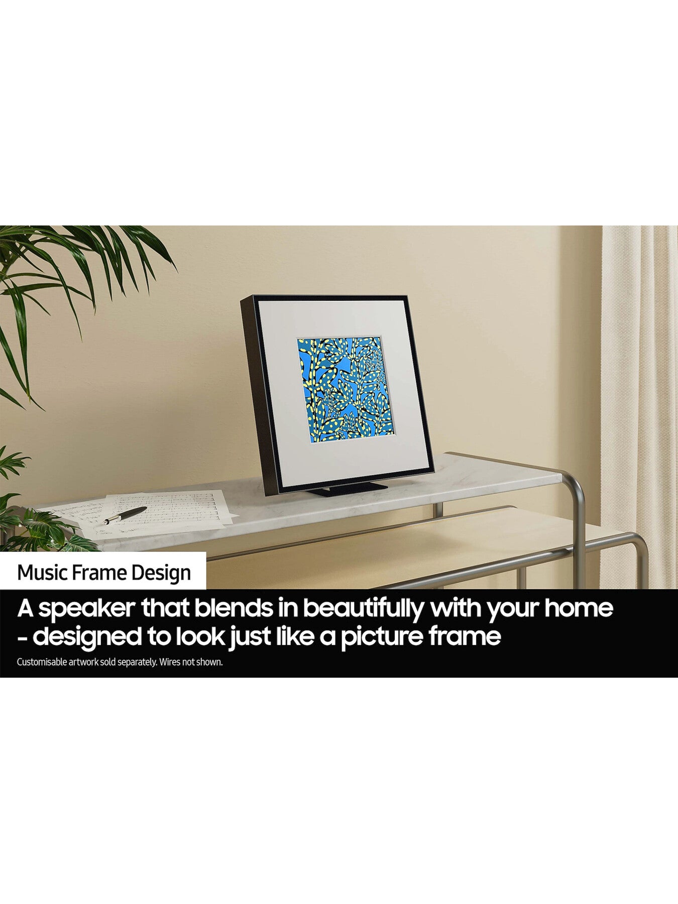 HW-LS60D Music Frame Customisable Photo Frame HiFi Audio Streaming Q Symphony Speaker