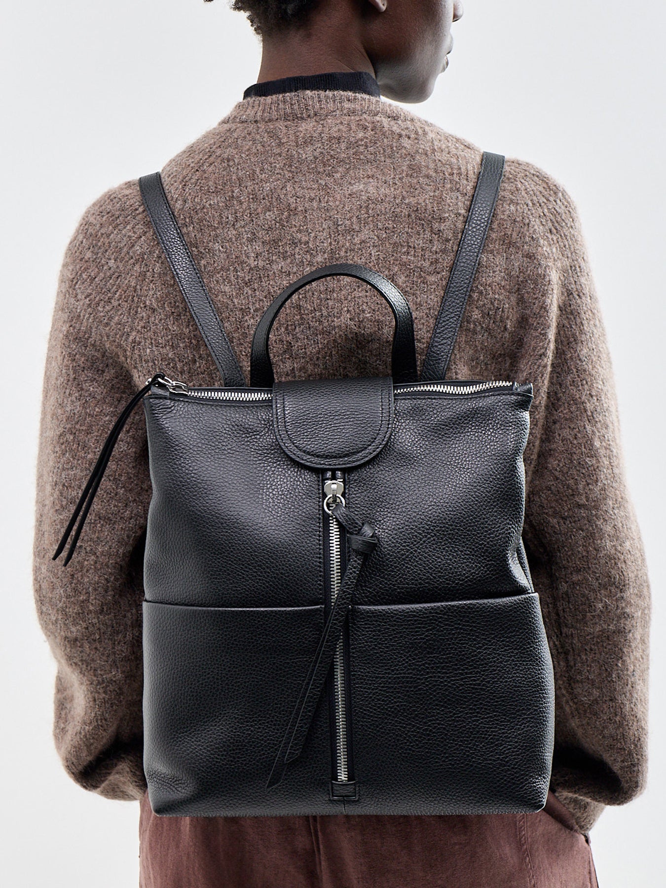 Giada Leather Backpack Black