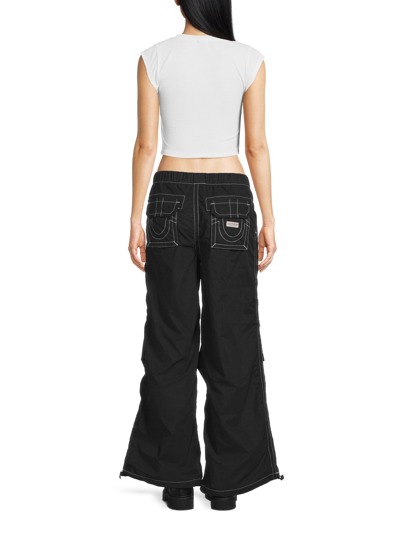 Top Notched Neck Ribbed Crop Top
