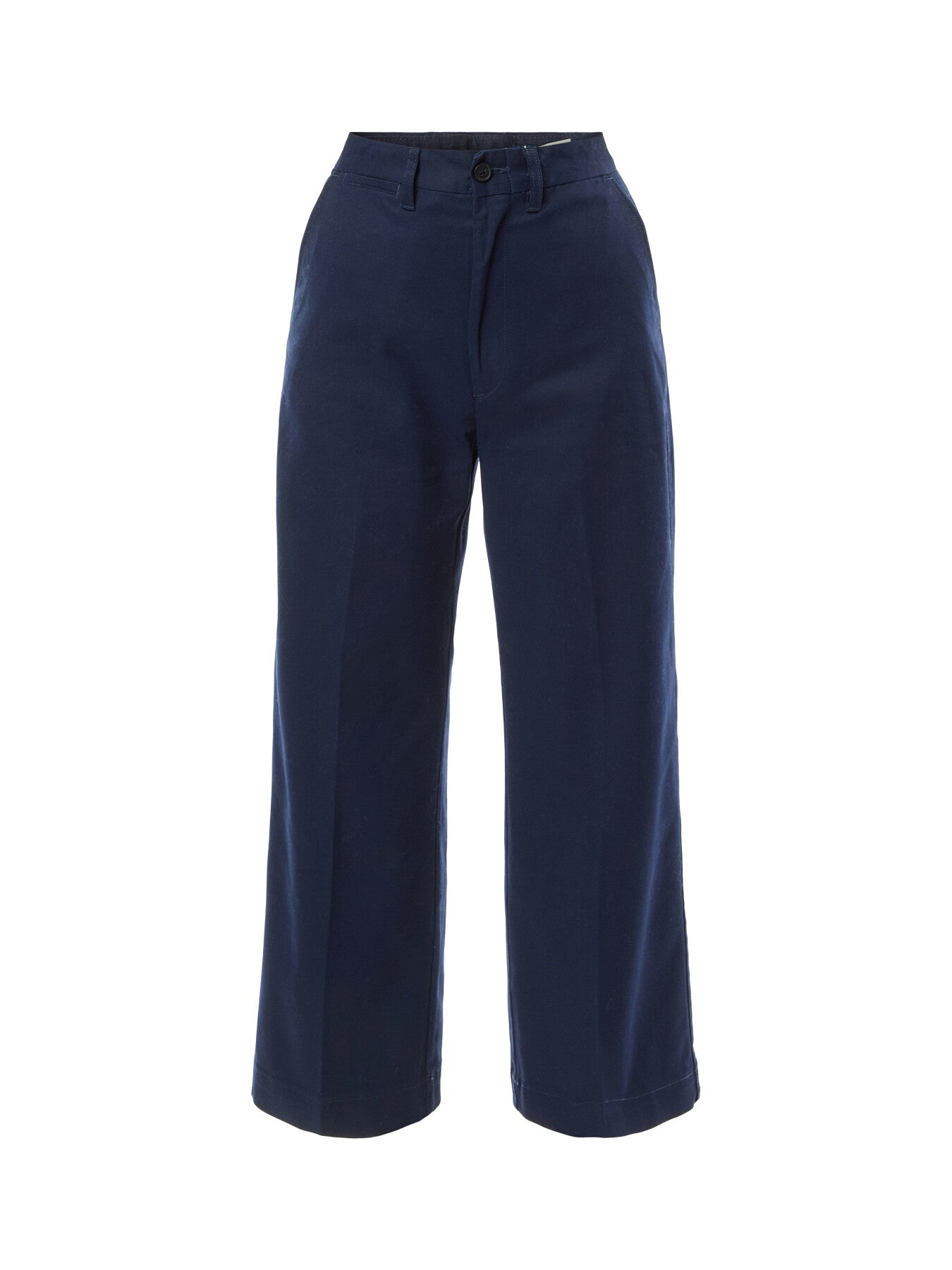 Wide Leg Cropped Chino Pants