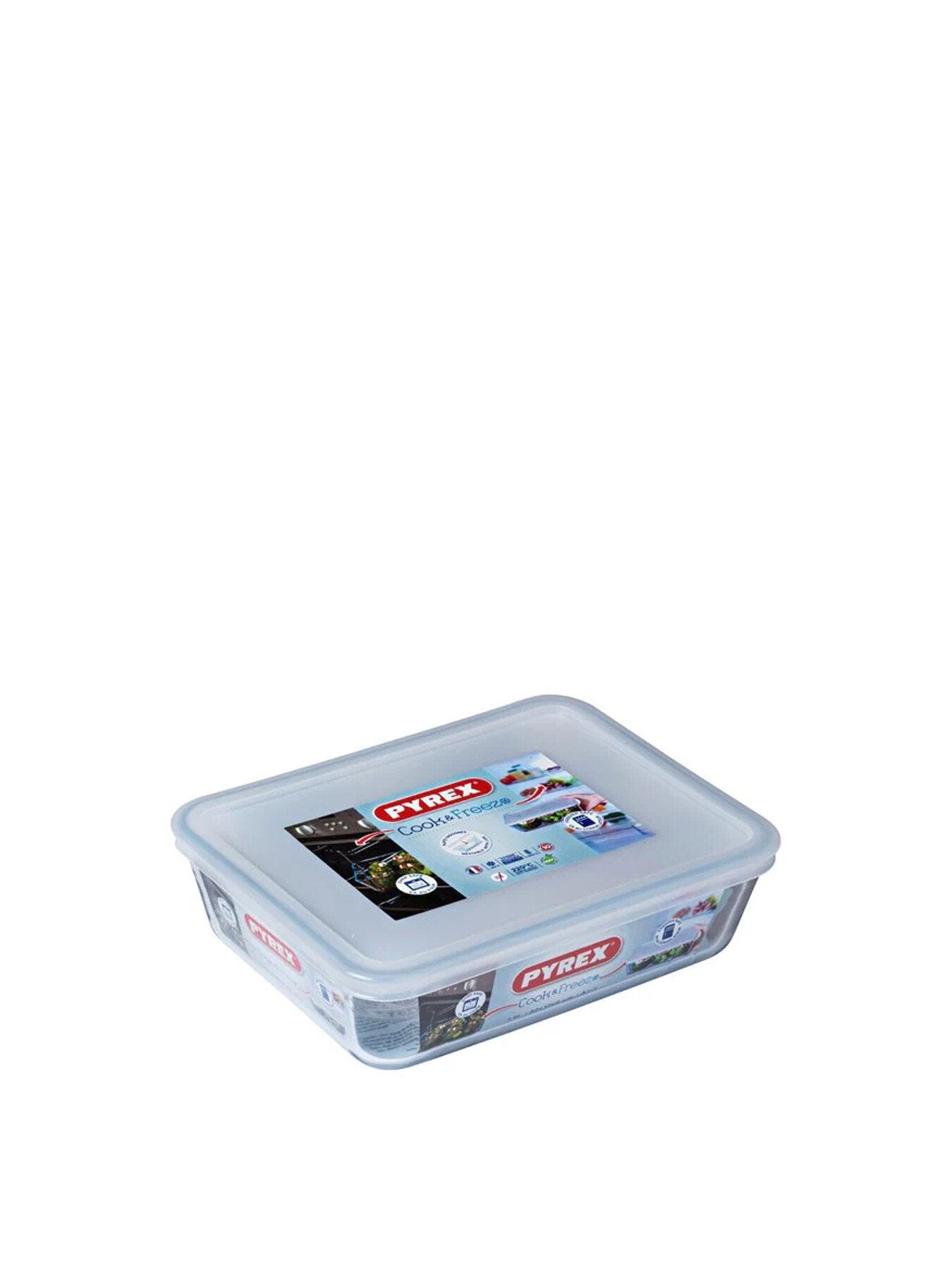 Cook Freeze Rectangular Dish with Lid Clear