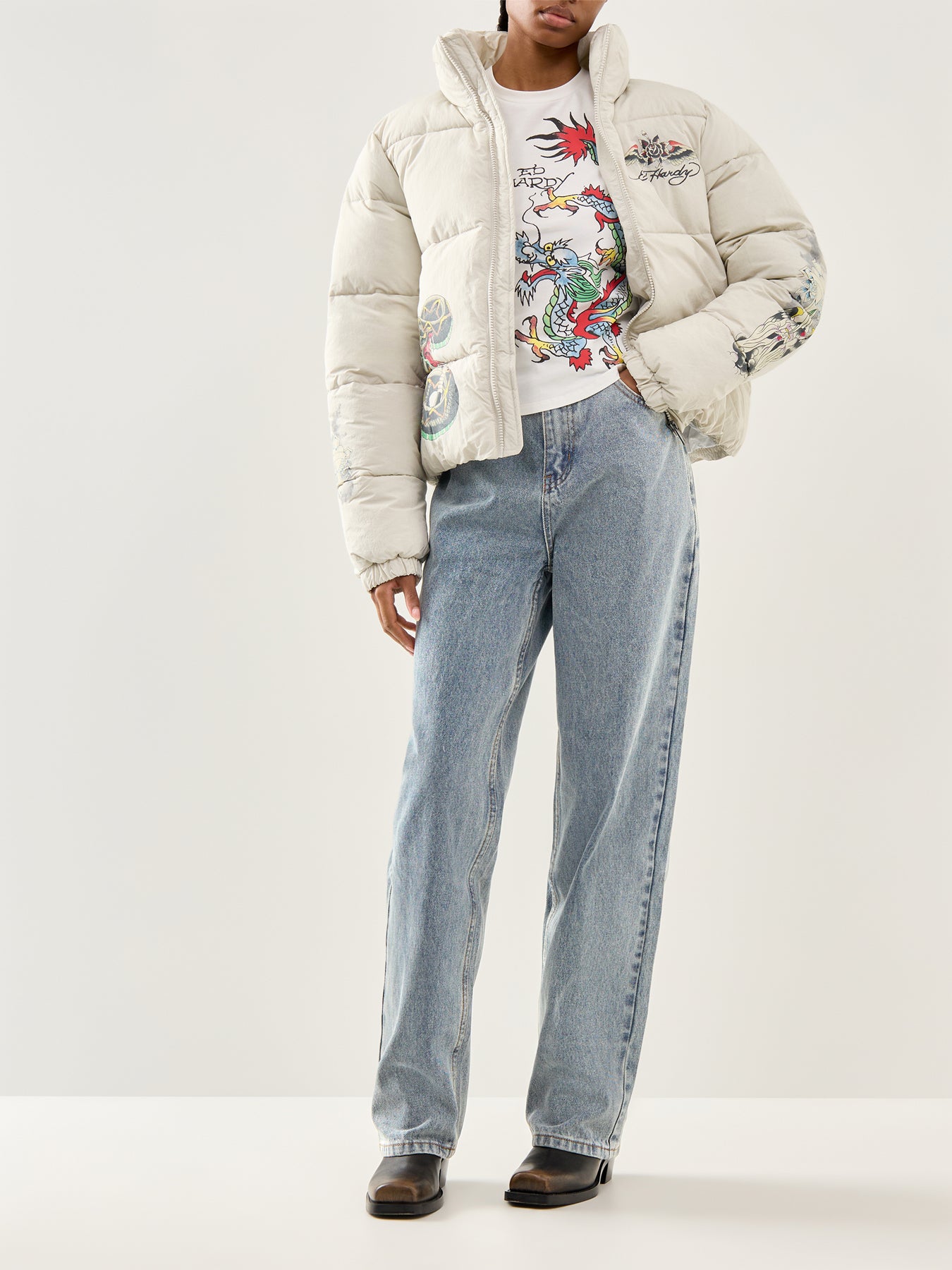 Crystal Crawler Relaxed Jeans Blue