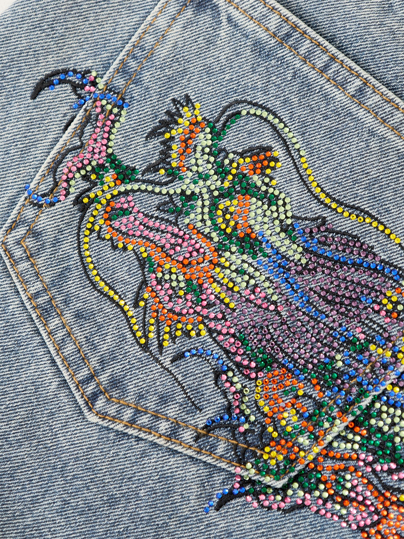 Crystal Crawler Relaxed Jeans Blue