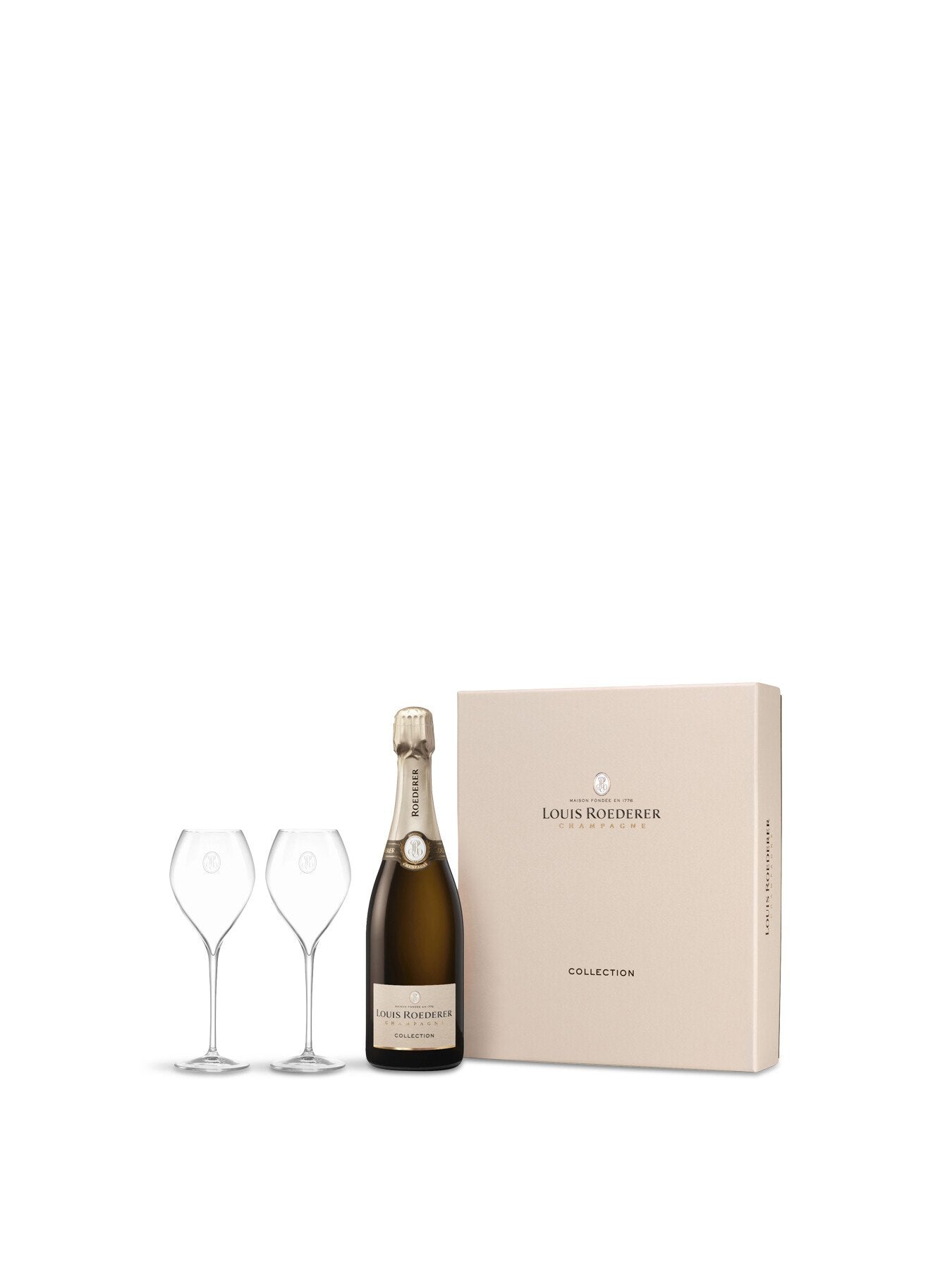 Louis Roederer Collection 244 Jamesse Gift Pack with Glasses