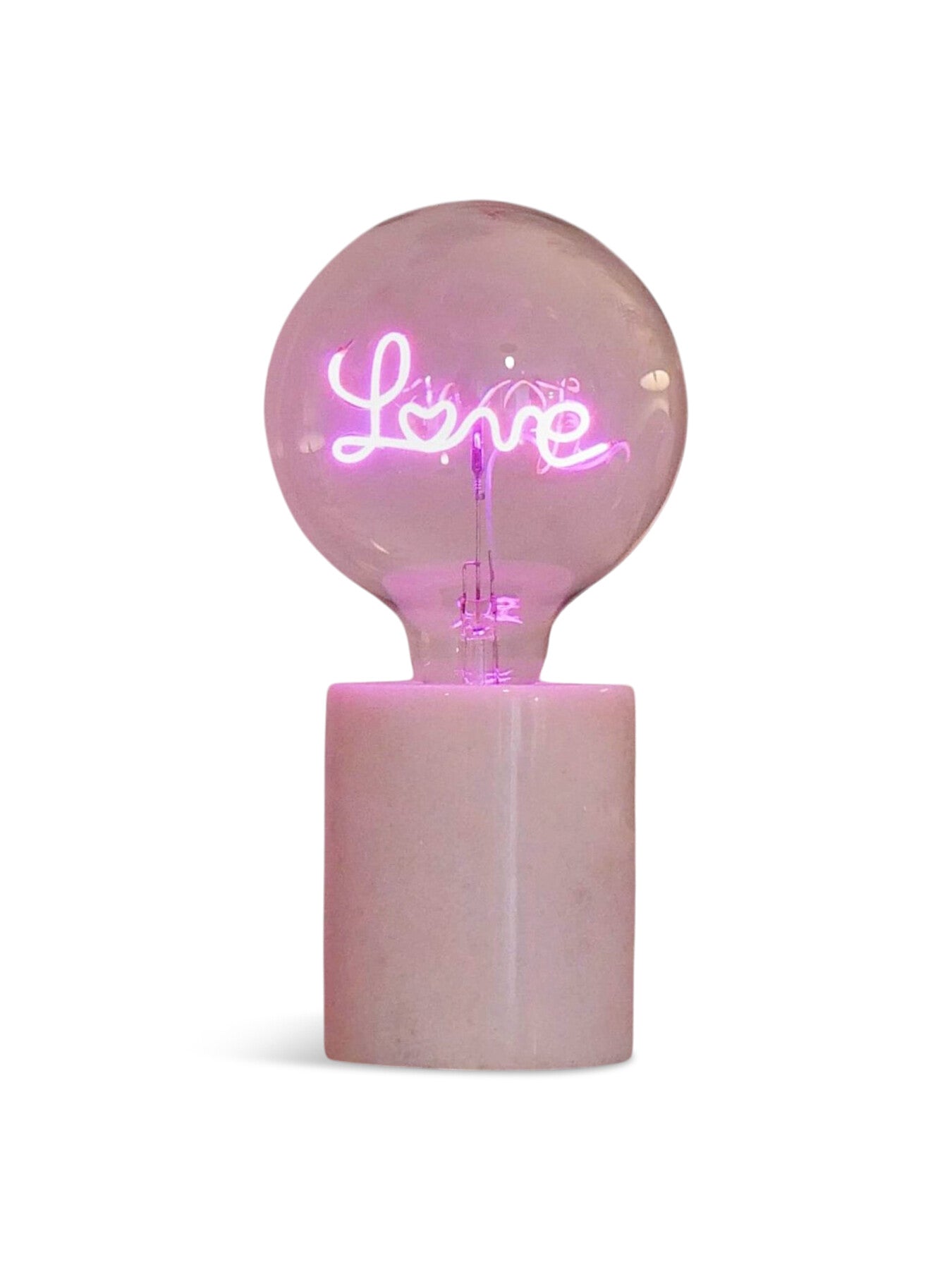 Love Pink Screw Down Bulb