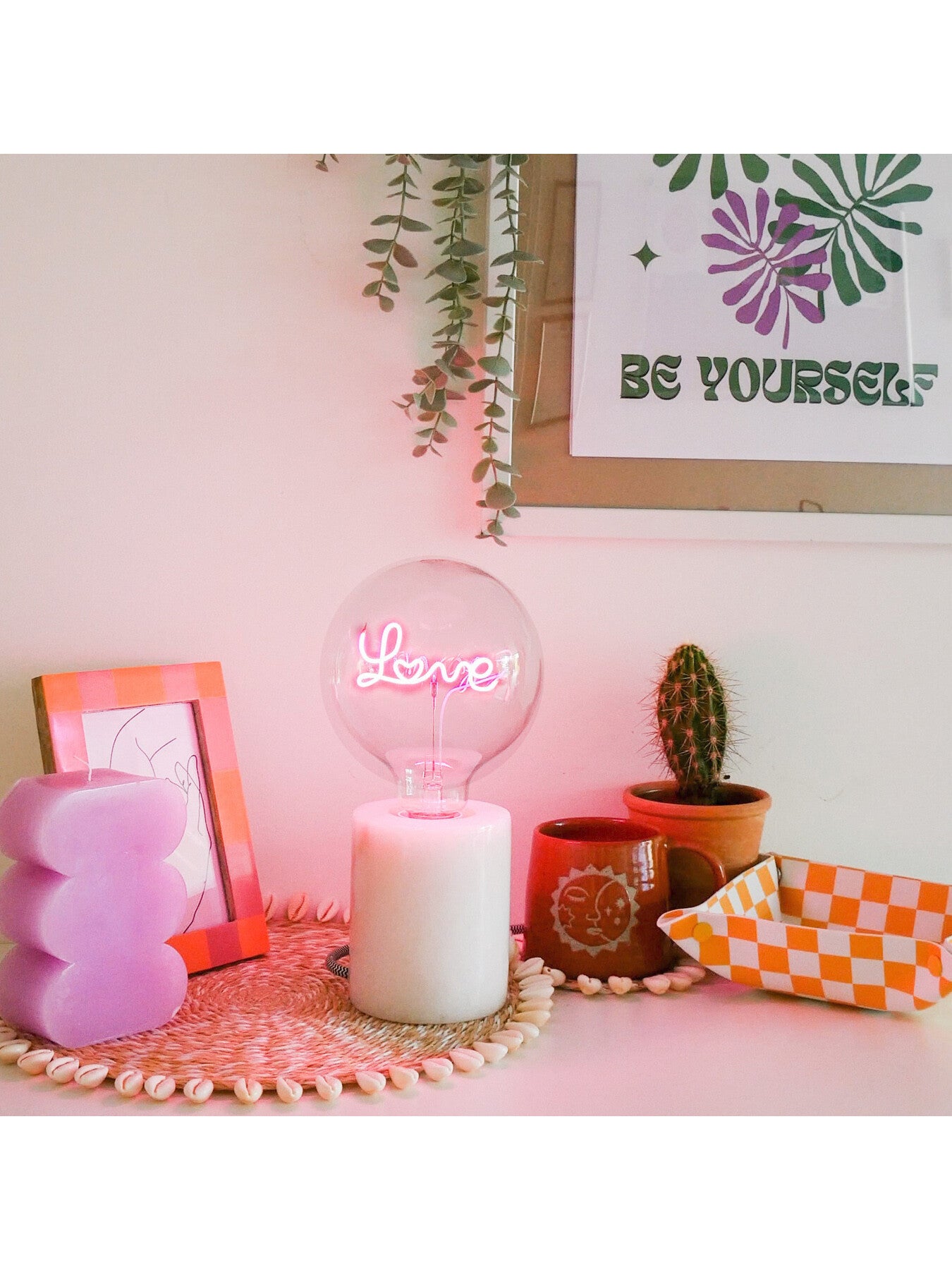 Love Pink Screw Down Bulb