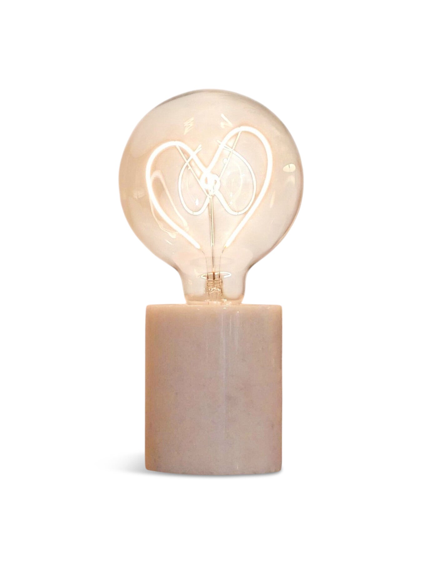 Heart White Screw Down Bulb