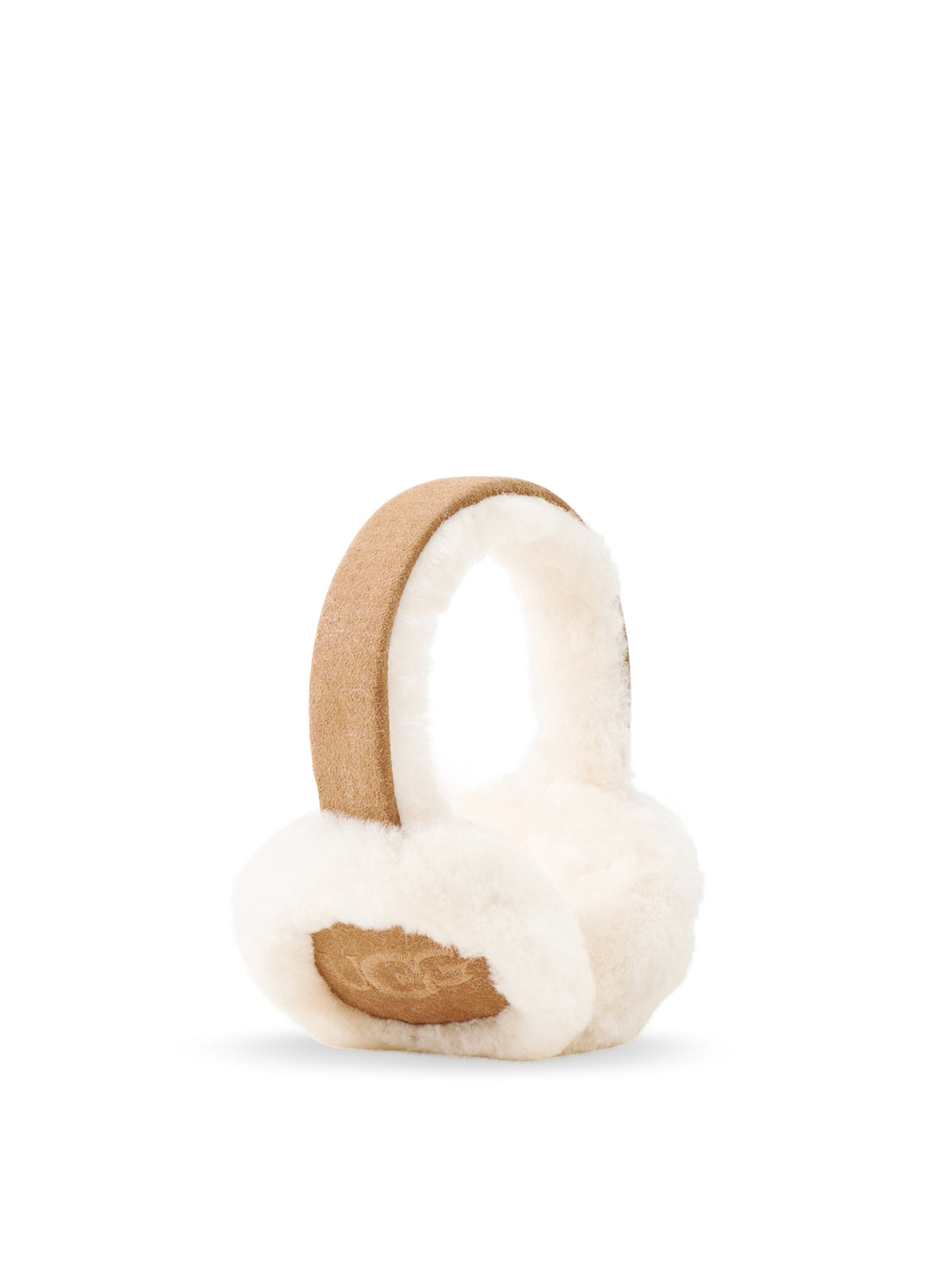 Sheepskin Embroidered Earmuffs - Chestnut