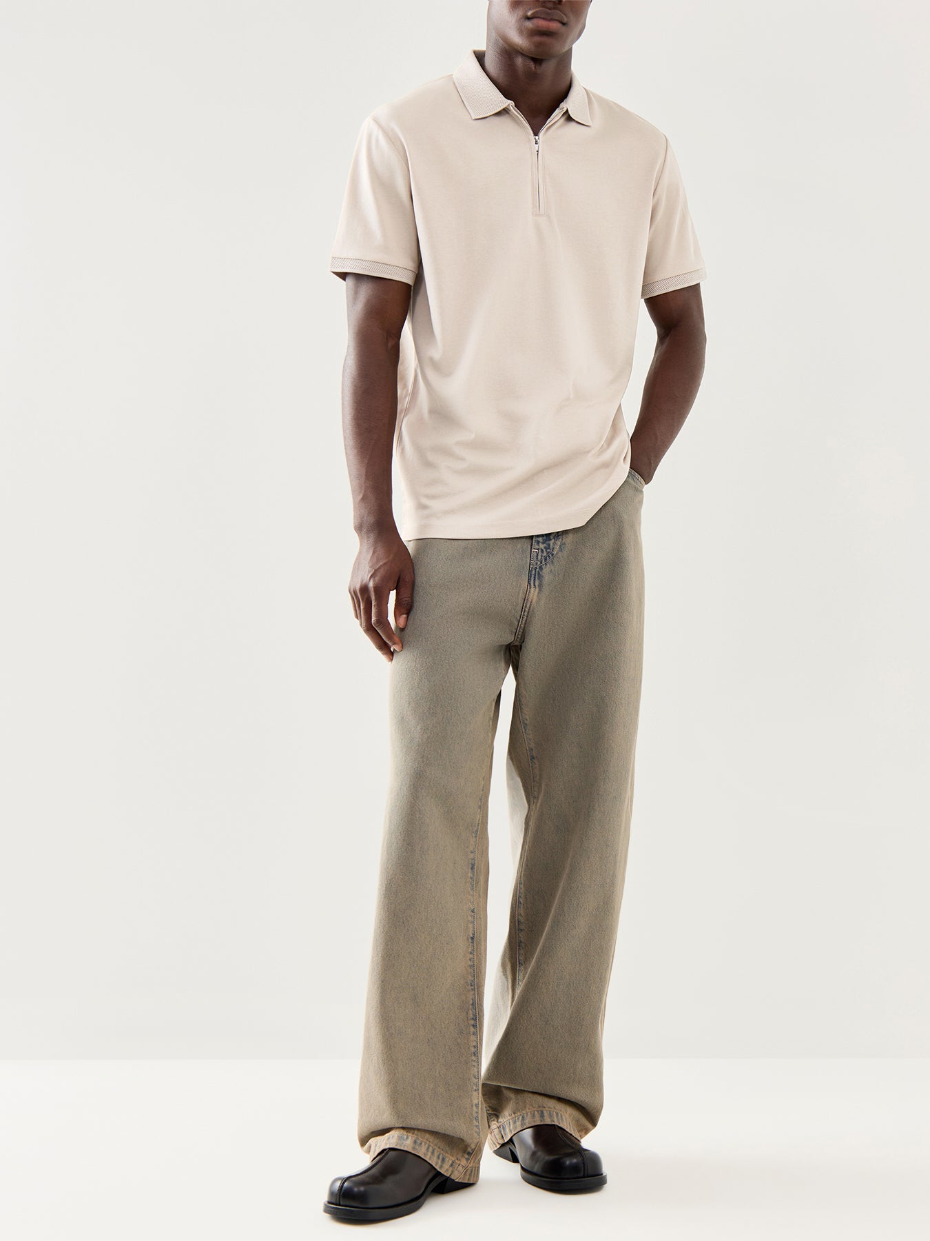 Fave Zip Short Sleeves Polo T-Shirt