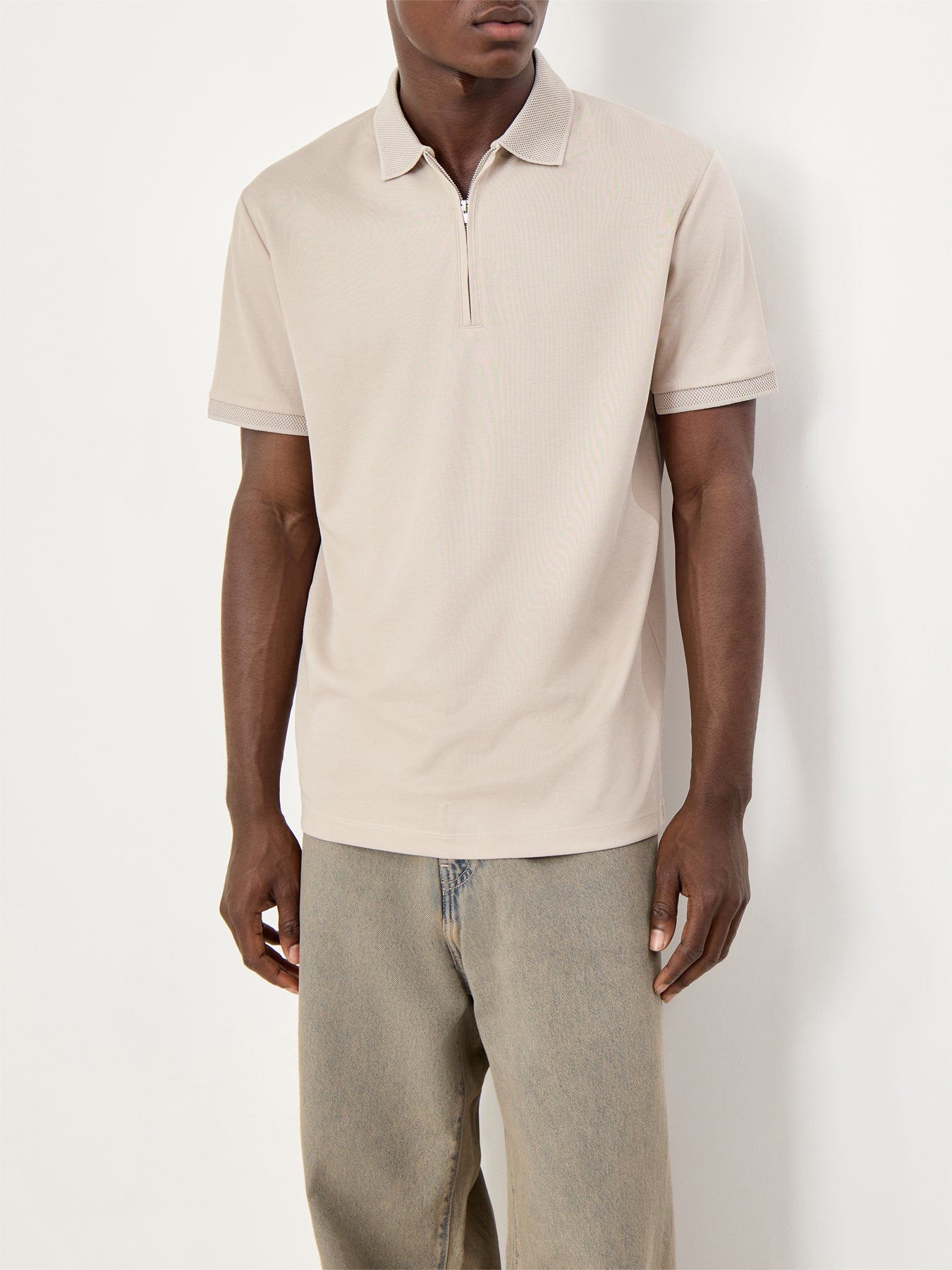 Fave Zip Short Sleeves Polo T-Shirt
