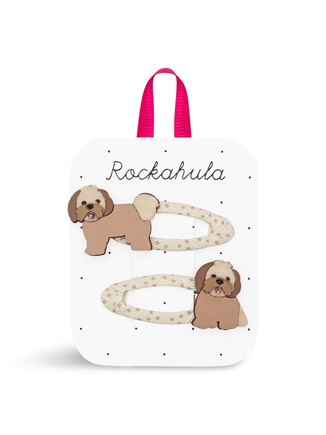 Dolly Dog Hair Clips Brown