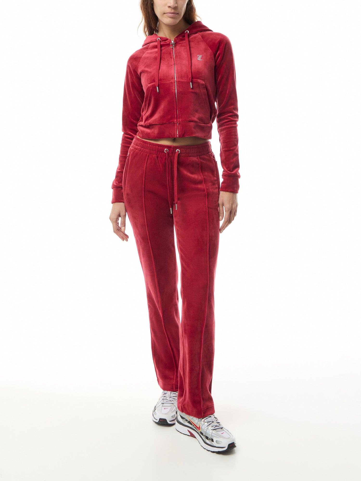 Madison Velour Red Hoodie