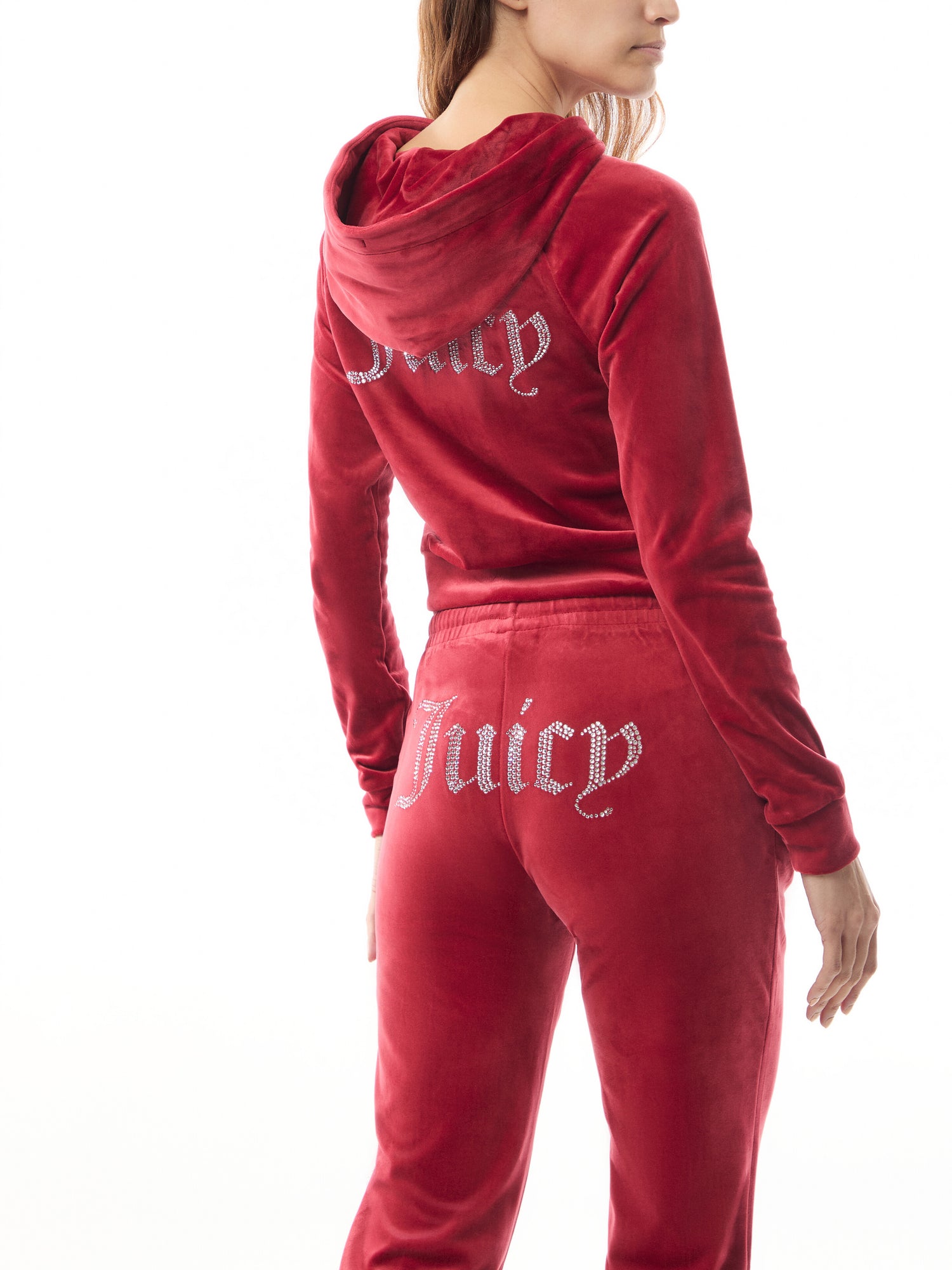 Madison Velour Red Hoodie