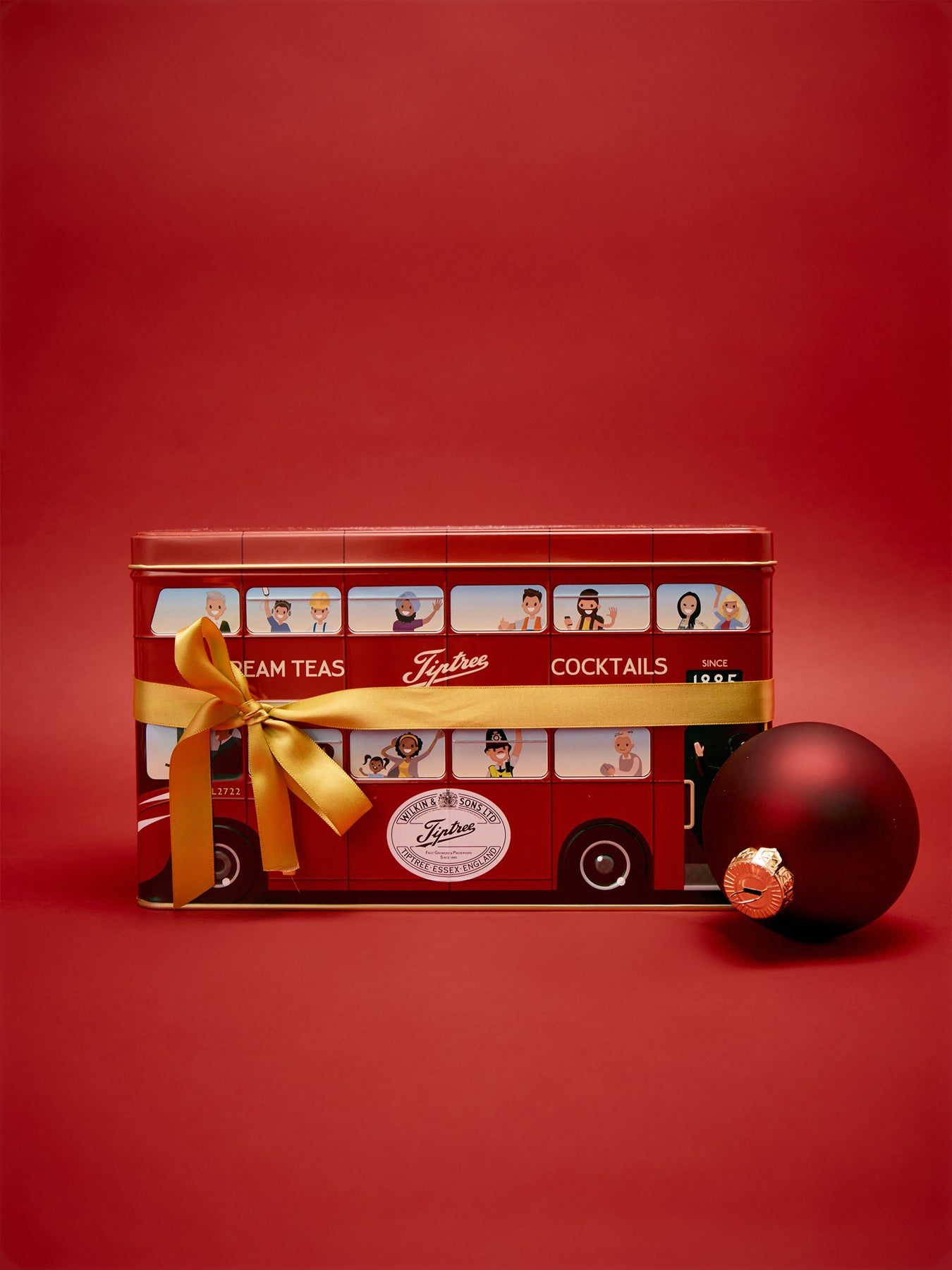 Tiptree Jam, Tea & Biscuits Bus Tin