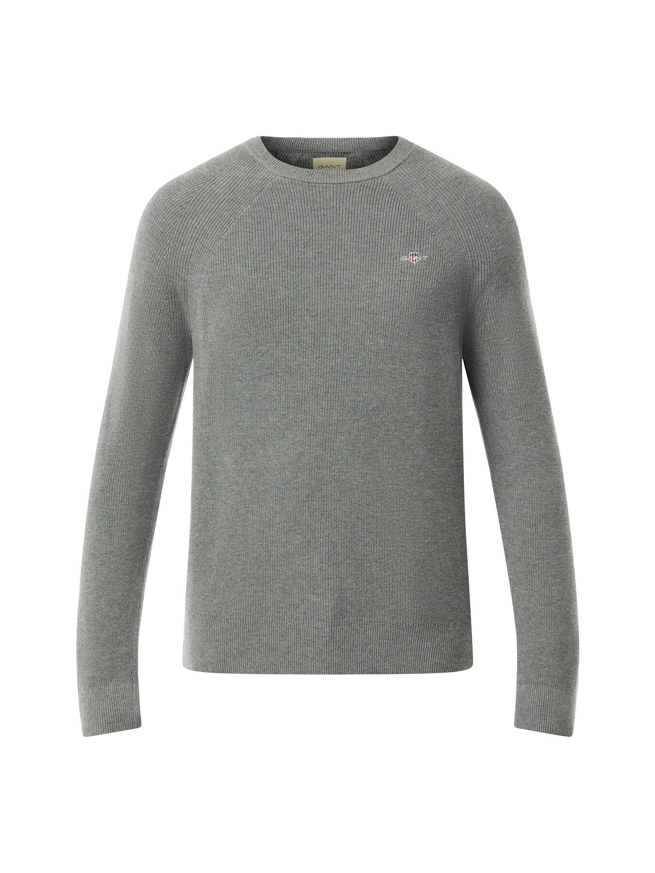 Ribbed Cotton Wool Crew Neck Sweater