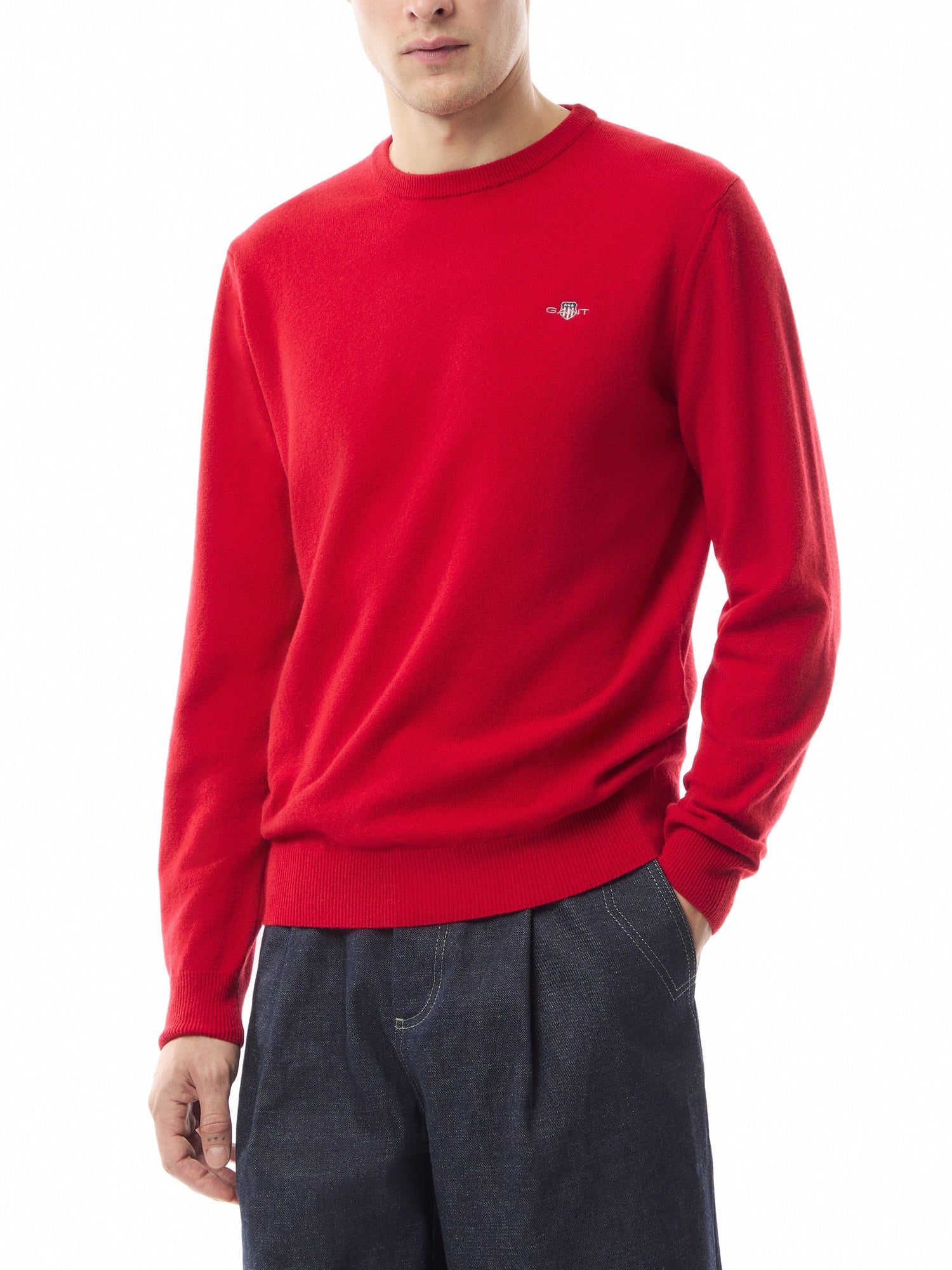 Crew Neck Superfine Lambswool Sweater