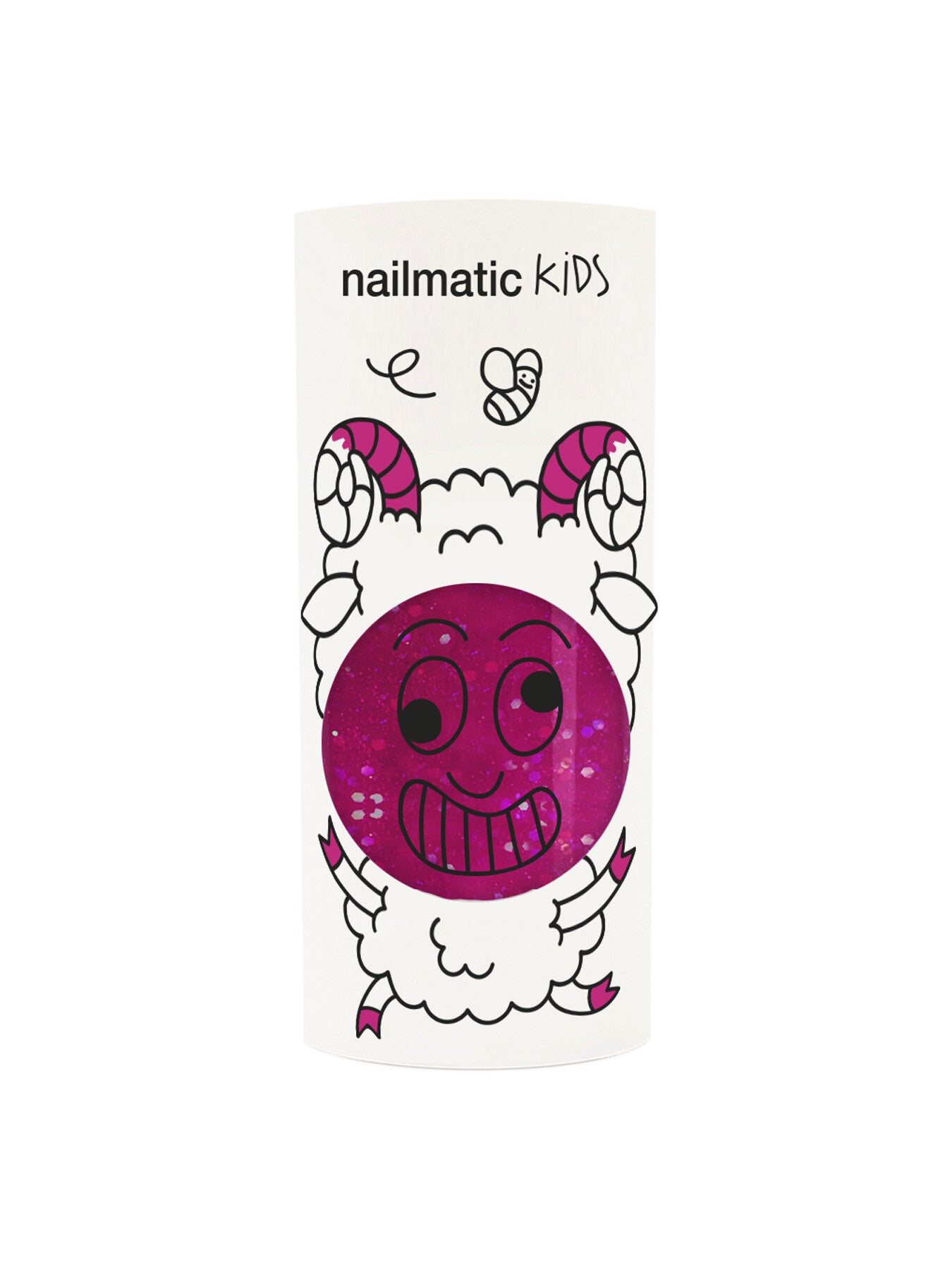 Sheepy Nail Polish Raspberry Glitter