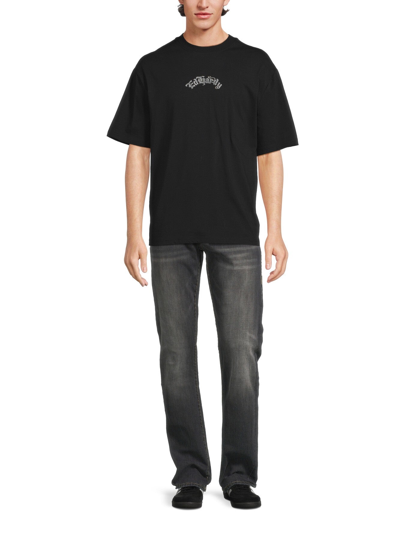 Panther And Drag Diamante Relaxed T-Shirt