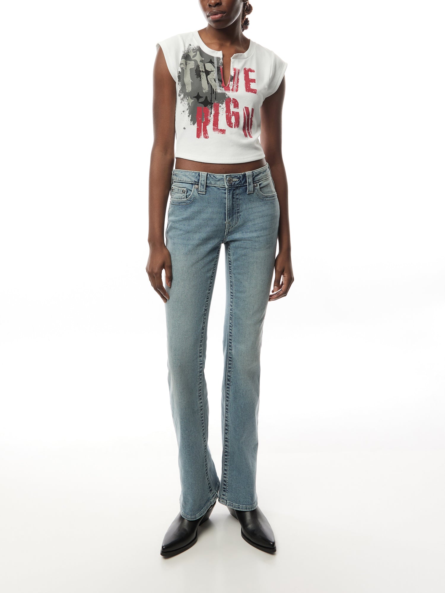 Becca Mid Rise Boot Cut