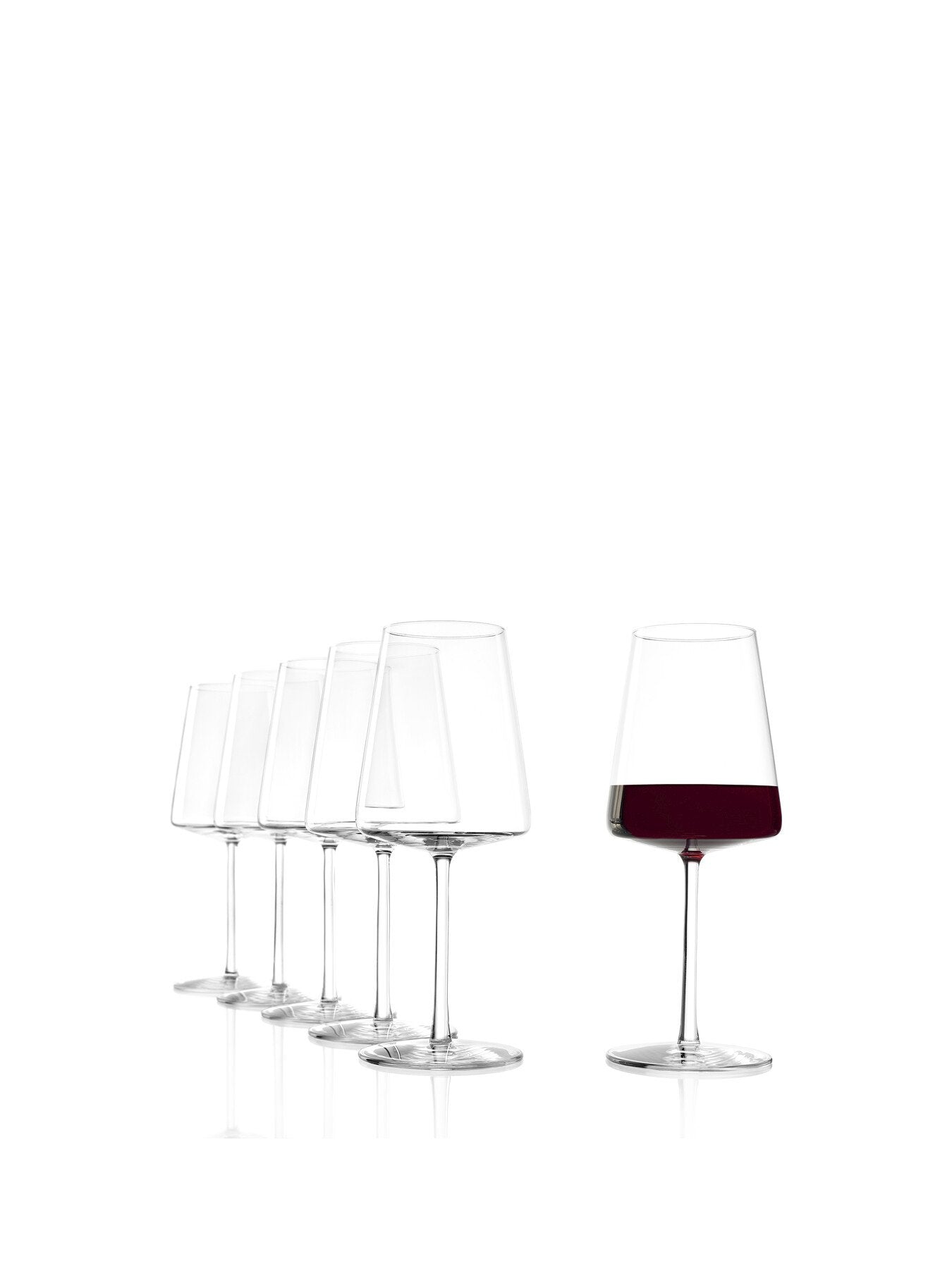 Power Red Wine Glasses Set of 6
