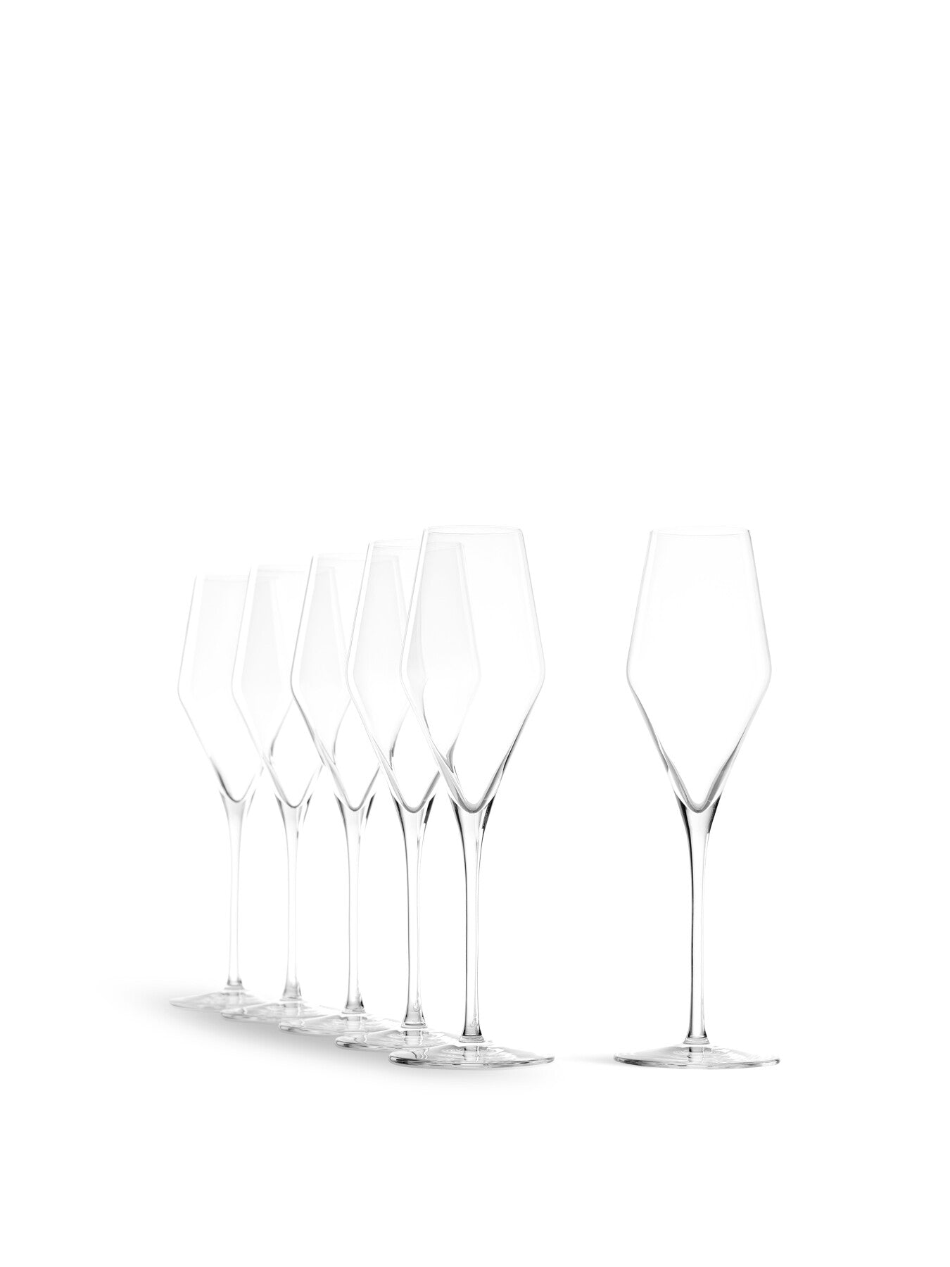 Quatrophil Champagne Flute Glasses Set of 6