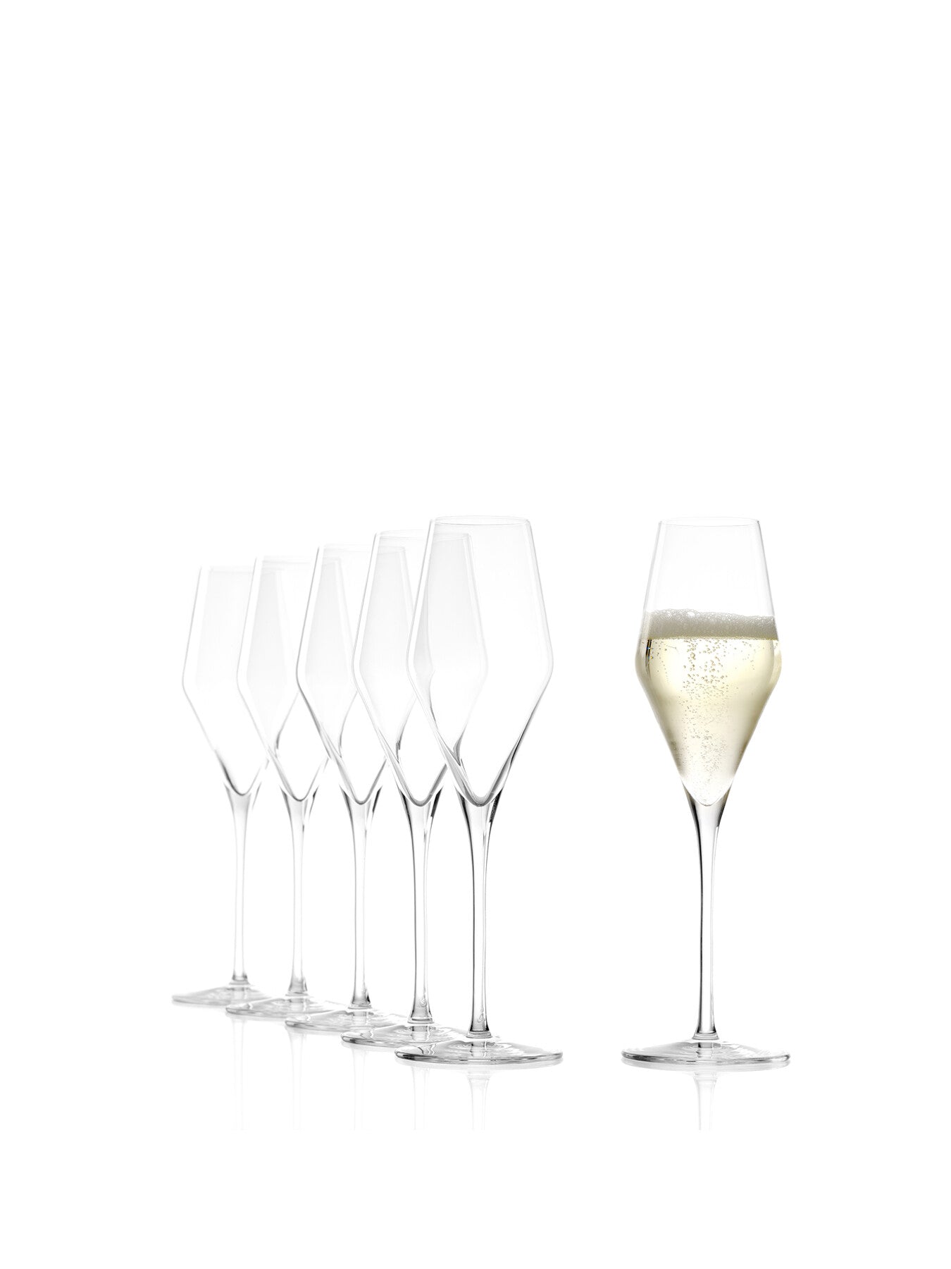 Quatrophil Champagne Flute Glasses Set of 6