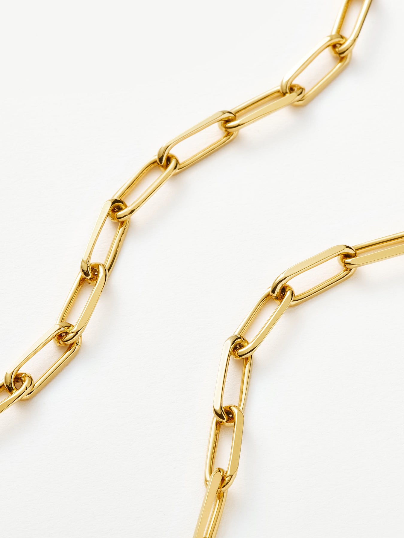 Paperclip Chain Necklace Gold
