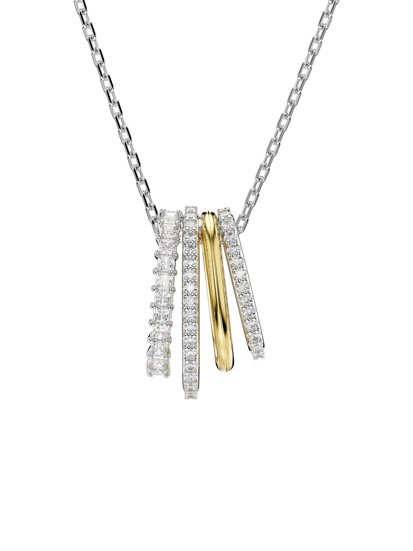 Hyperbola Mixed Cut Pendant Necklace