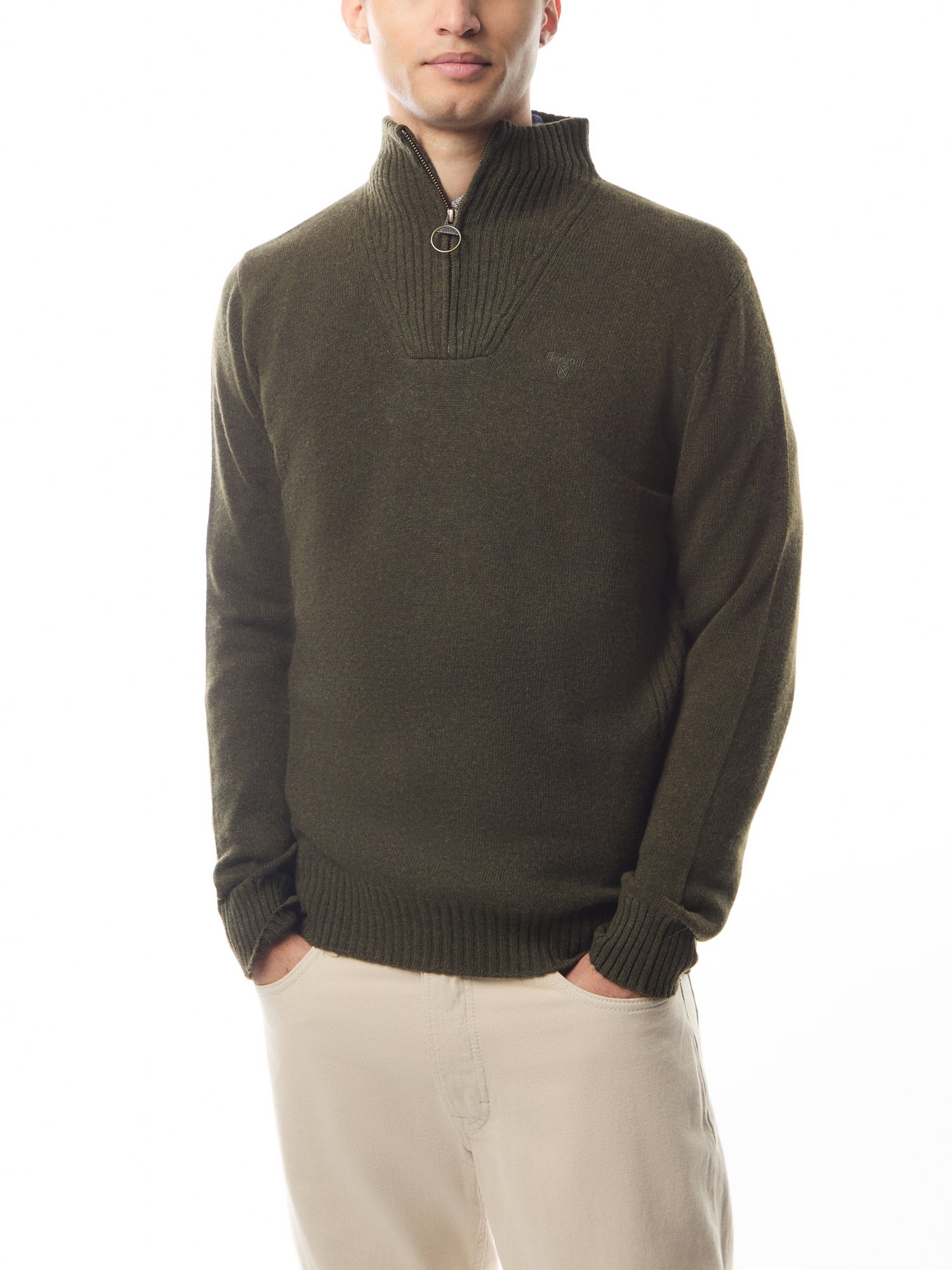 Essential Lambswool Half Zip Knitted Jumper