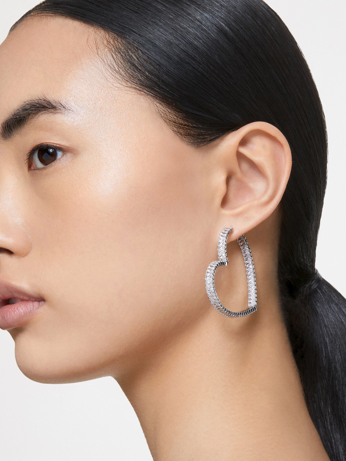 Matrix Large Heart Hoop Earrings